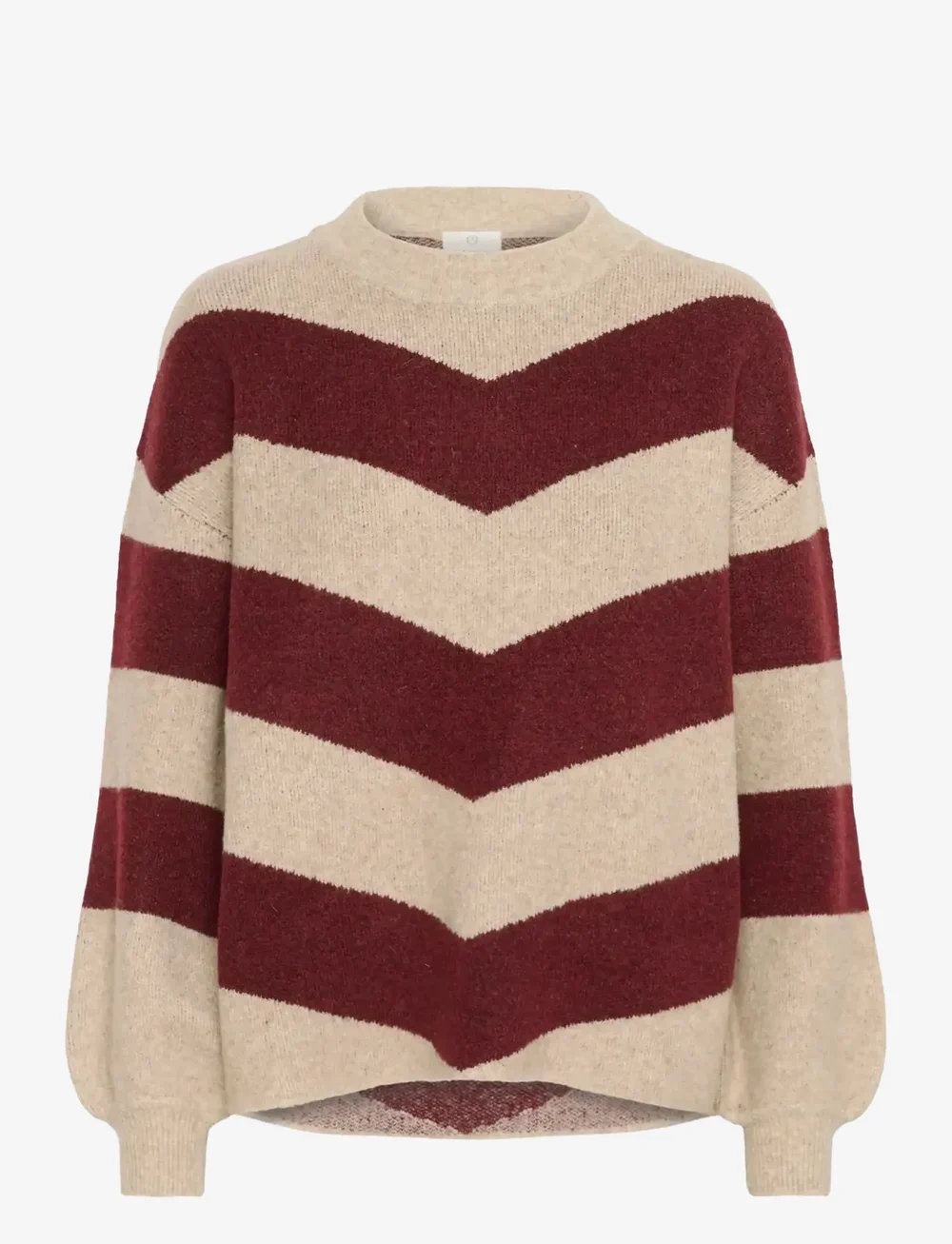 Kaffe - KAverana Knit Pullover - stickade tröjor - feather g.m./windsor w. stripe - 1