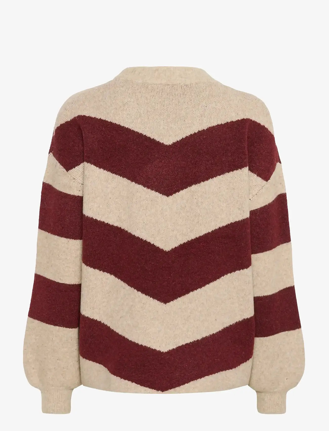Kaffe - KAverana Knit Pullover - herbstliche kleidung - feather g.m./windsor w. stripe - 1