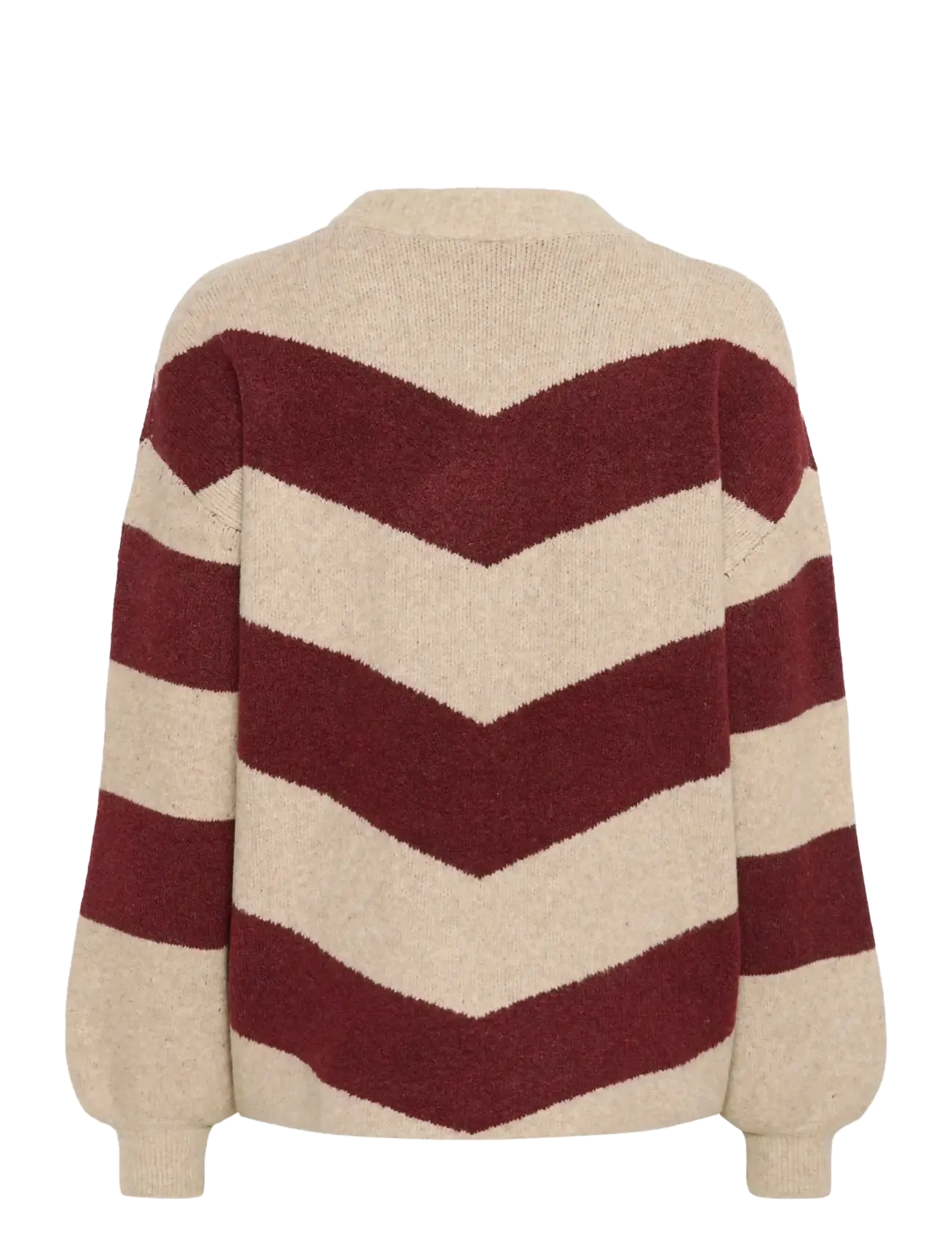 Kaffe - KAverana Knit Pullover - strikkegensere - feather g.m./windsor w. stripe - 2