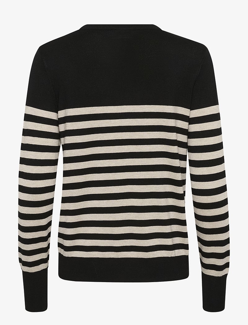 Kaffe - KAlizza Striped Knit Pullover - pullover - black/feather gray mel. stripe - 2