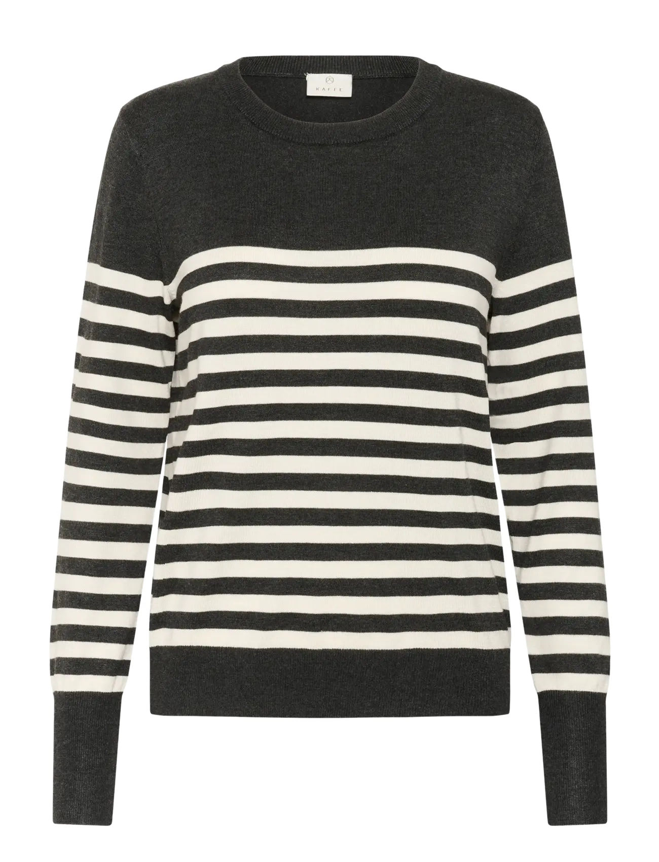 Kaffe KAlizza Striped Knit Pullover - Tøj - DGM/TURTLEDOVE HALF STRIPE / navy