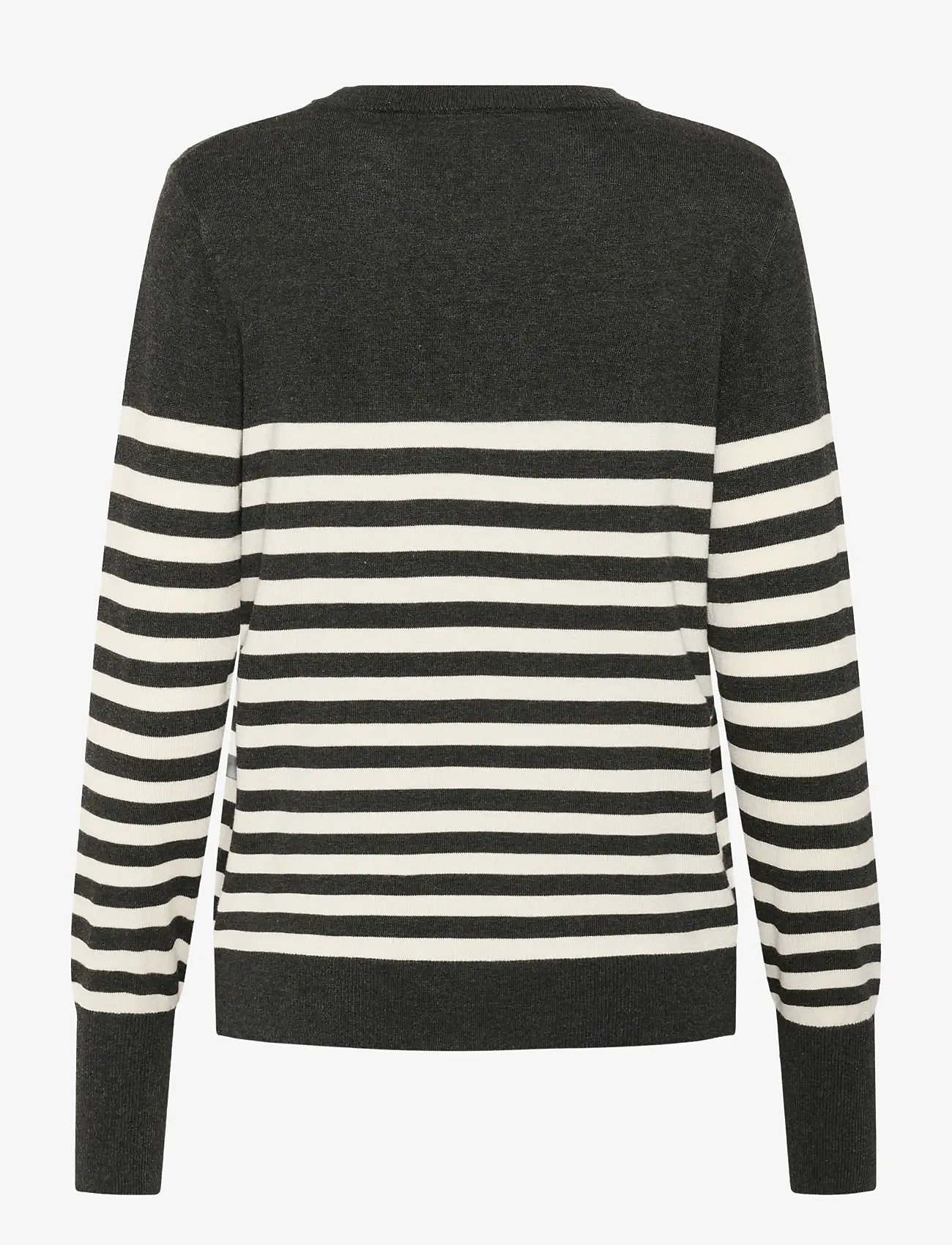 Kaffe - KAlizza Striped Knit Pullover - efterårstøj - dgm/turtledove half stripe - 1