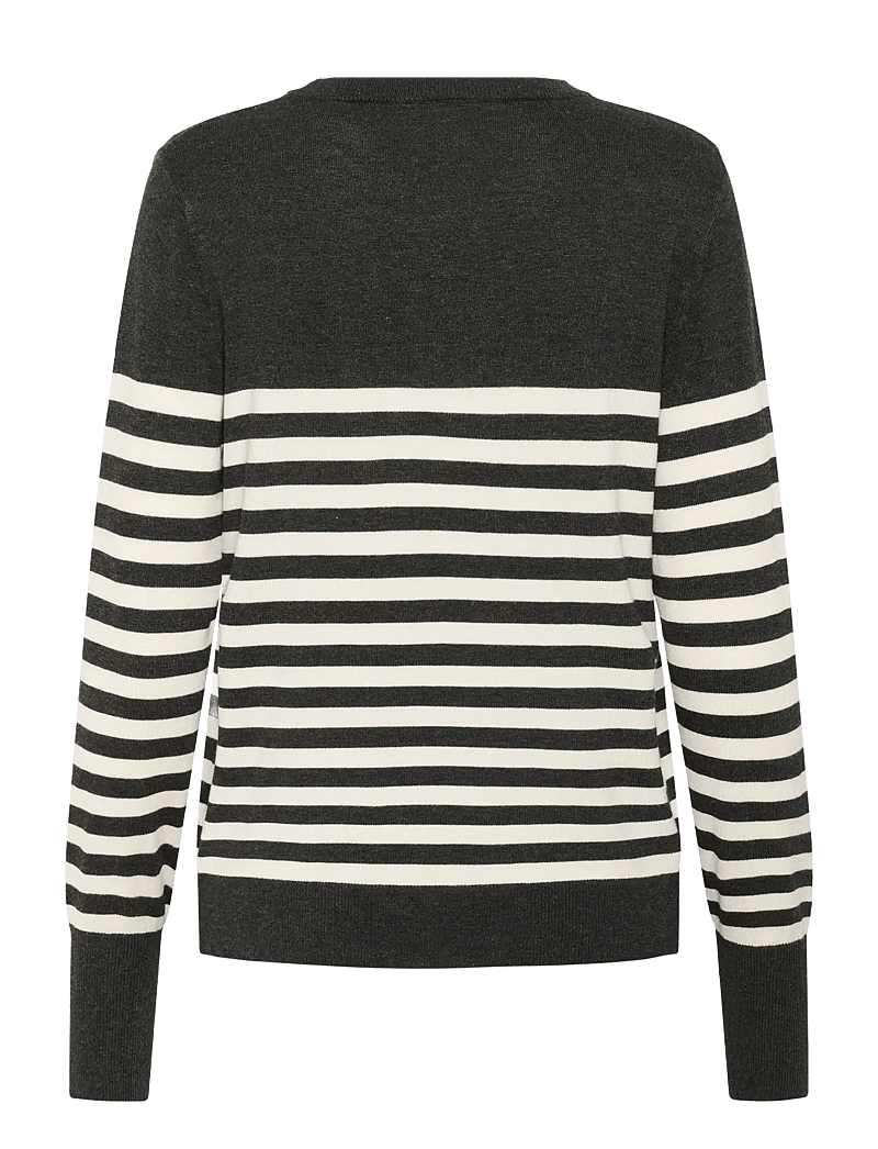 Kaffe - KAlizza Striped Knit Pullover - pullover - dgm/turtledove half stripe - 2