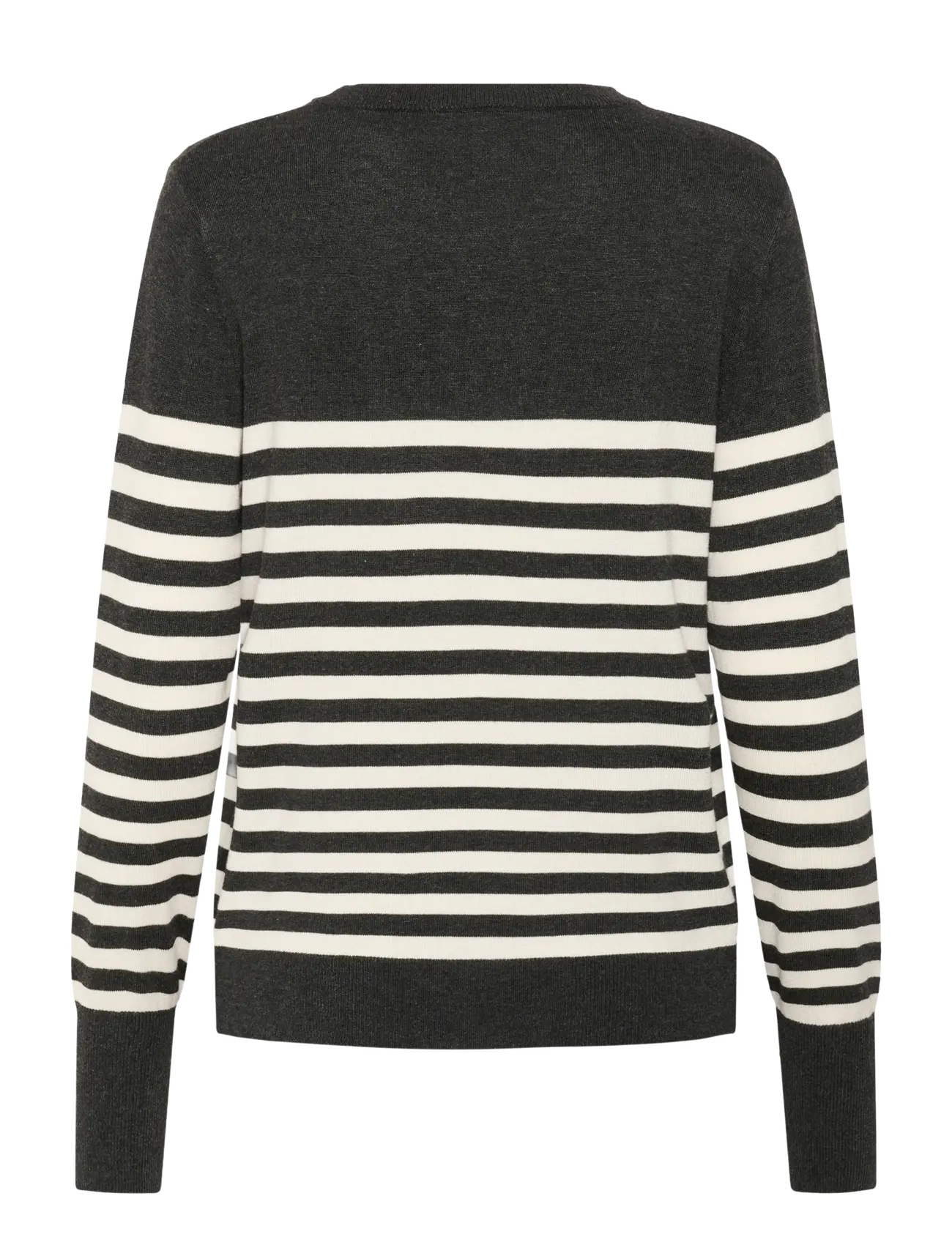 Kaffe - KAlizza Striped Knit Pullover - tröjor - dgm/turtledove half stripe - 2