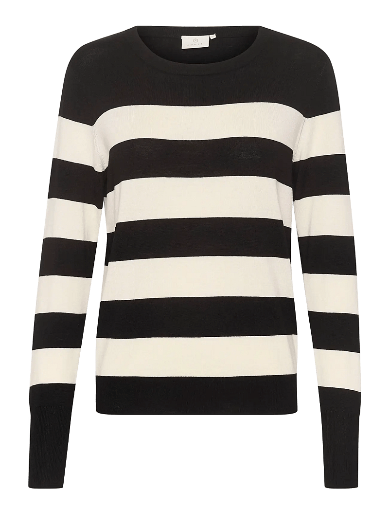 Kaffe - KAlizza Striped Knit Pullover - pullover - black / turtledove stripe - 1