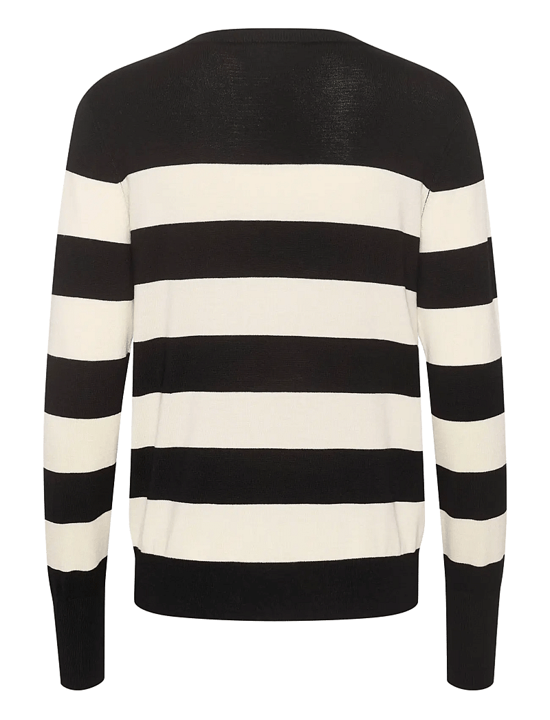 Kaffe - KAlizza Striped Knit Pullover - pullover - black / turtledove stripe - 2
