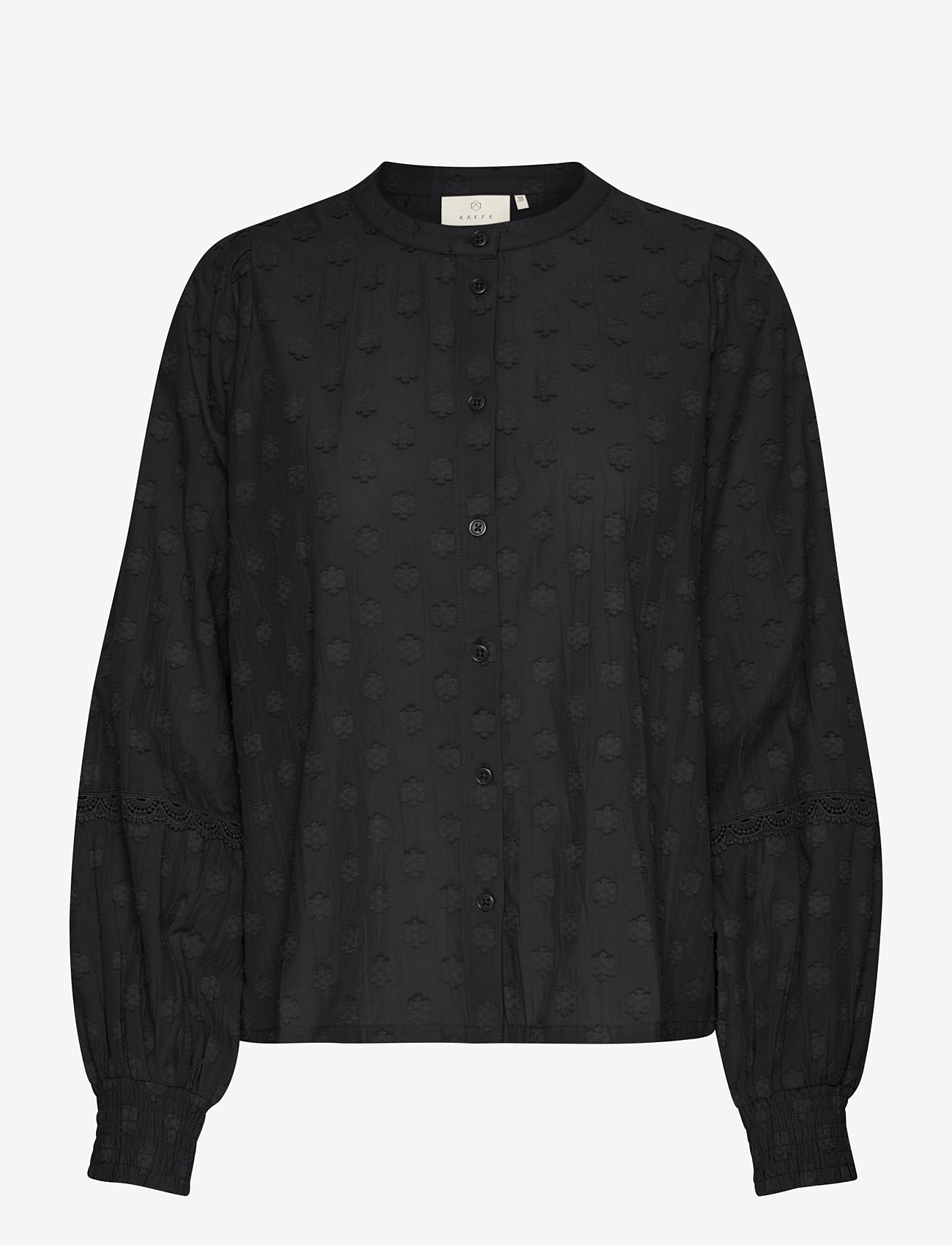 Kaffe - KAenya Blouse - långärmade blusar - black deep - 1