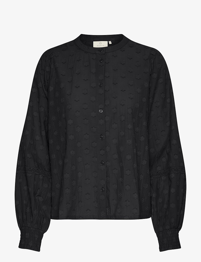 Kaffe - KAenya Blouse - långärmade blusar - black deep - 1