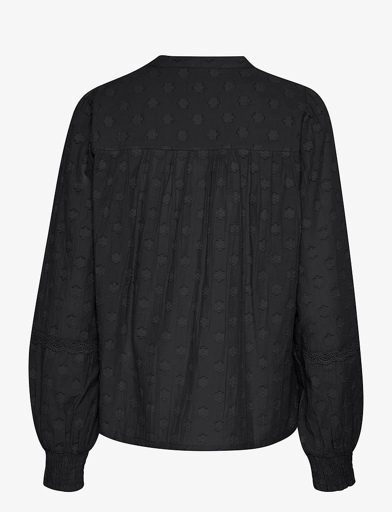 Kaffe - KAenya Blouse - långärmade blusar - black deep - 2