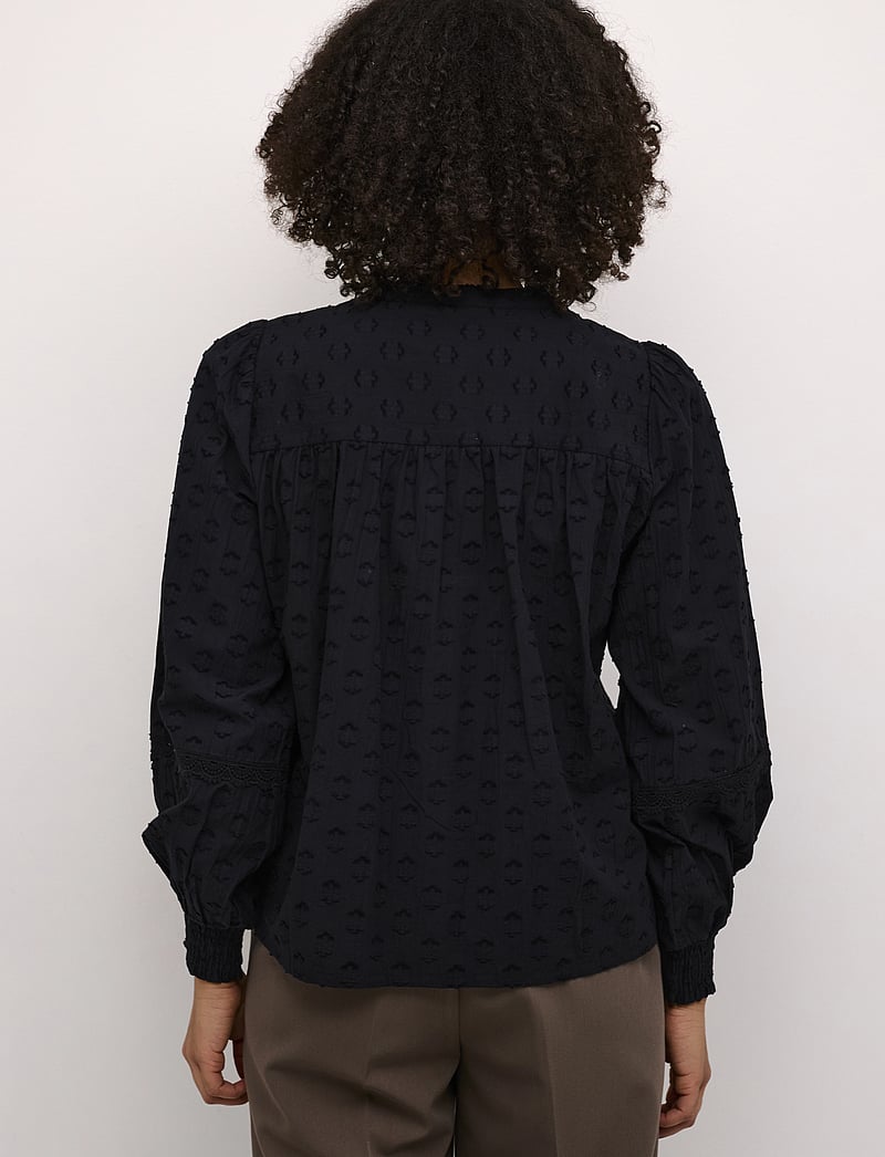 Kaffe - KAenya Blouse - långärmade blusar - black deep - 3