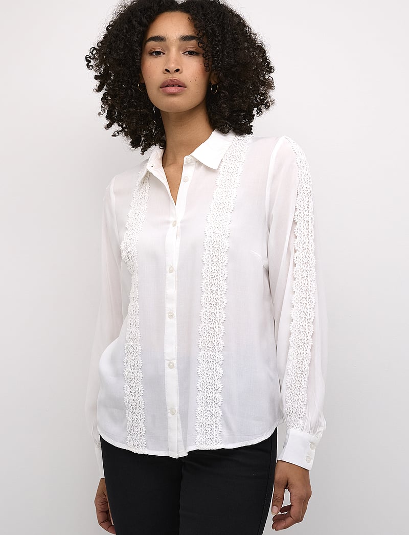 Kaffe - KAsabrina Shirt - langærmede skjorter - chalk - 0