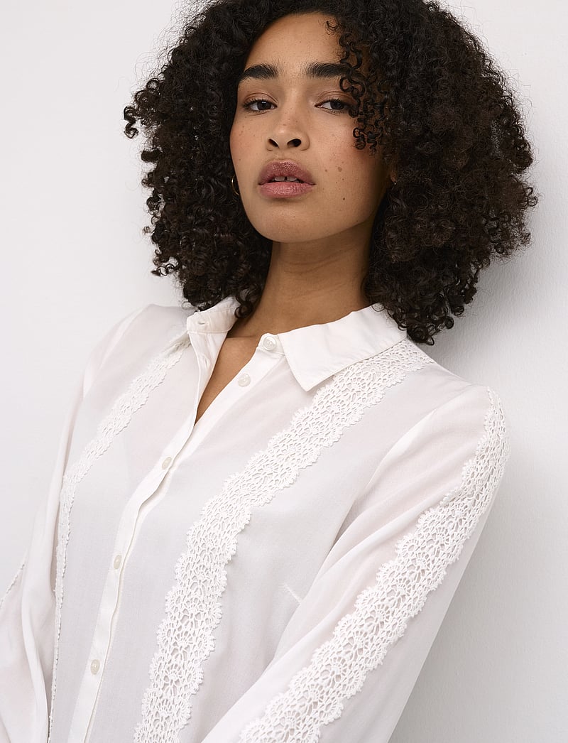 Kaffe - KAsabrina Shirt - langærmede skjorter - chalk - 4