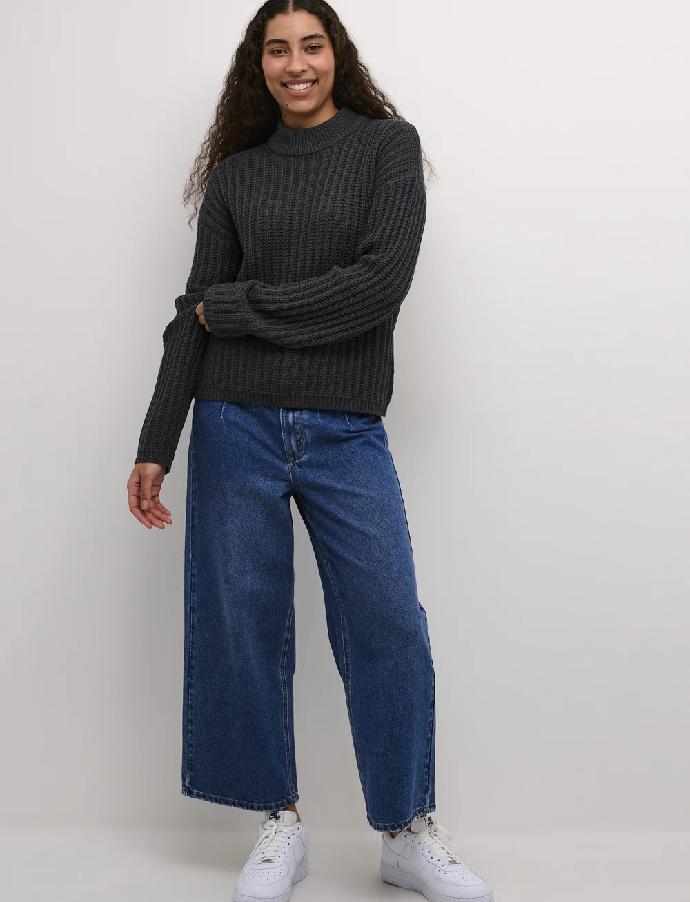 Kaffe - KAbess Pullover - stickade tröjor - black oyster - 3