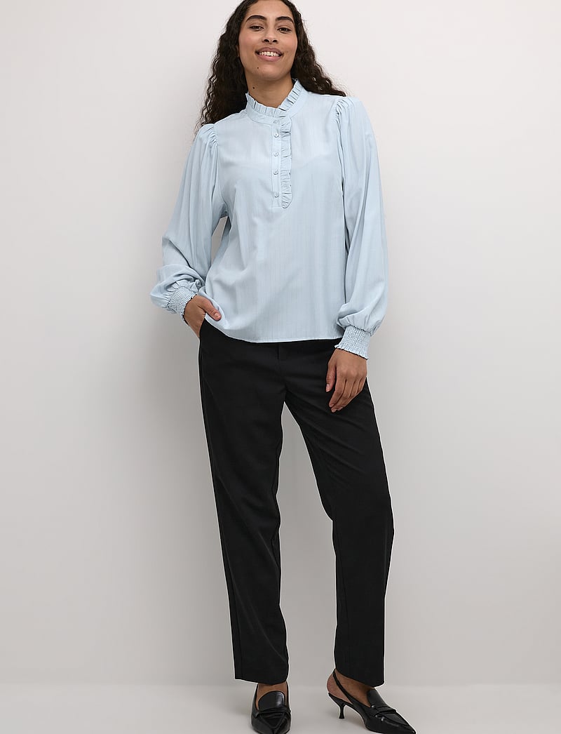 Kaffe - KAdorit Blouse - långärmade blusar - celestial blue - 3