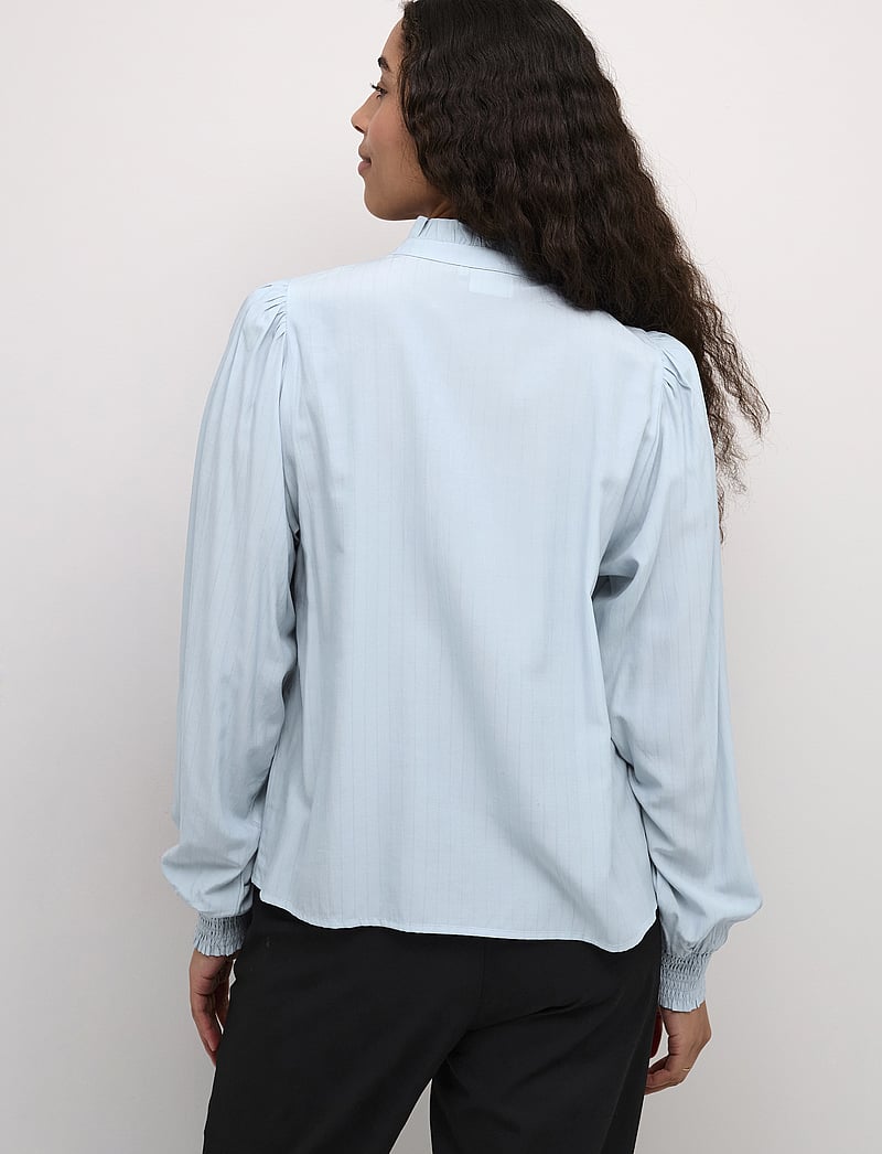 Kaffe - KAdorit Blouse - långärmade blusar - celestial blue - 4