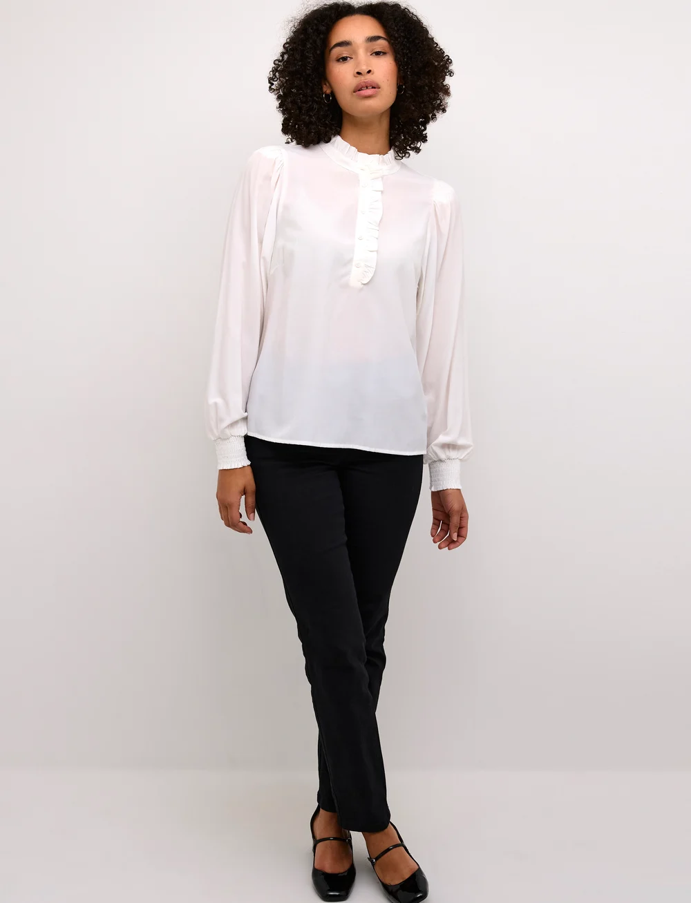 Kaffe - KAdorit Blouse - langærmede bluser - chalk - 3