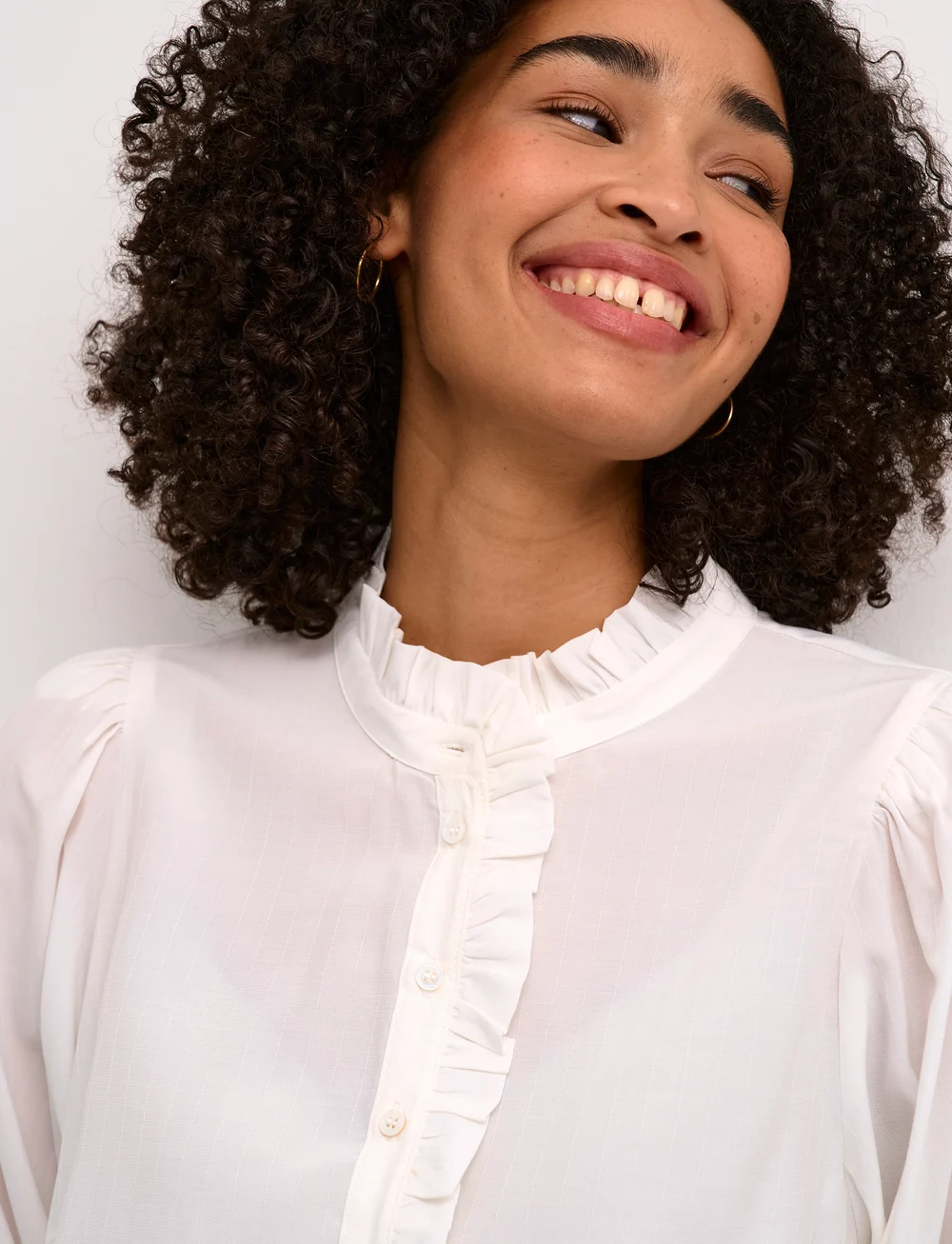 Kaffe - KAdorit Blouse - langærmede bluser - chalk - 5