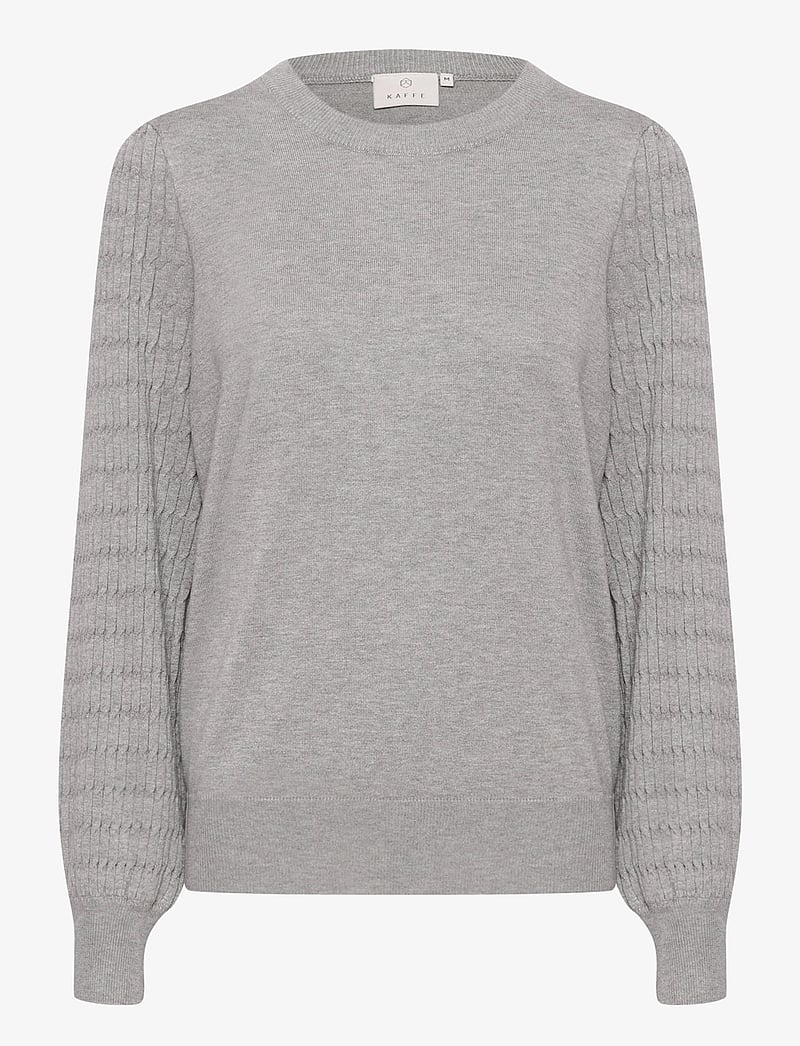Kaffe - KAnanna Pullover - stickade tröjor - grey melange - 1