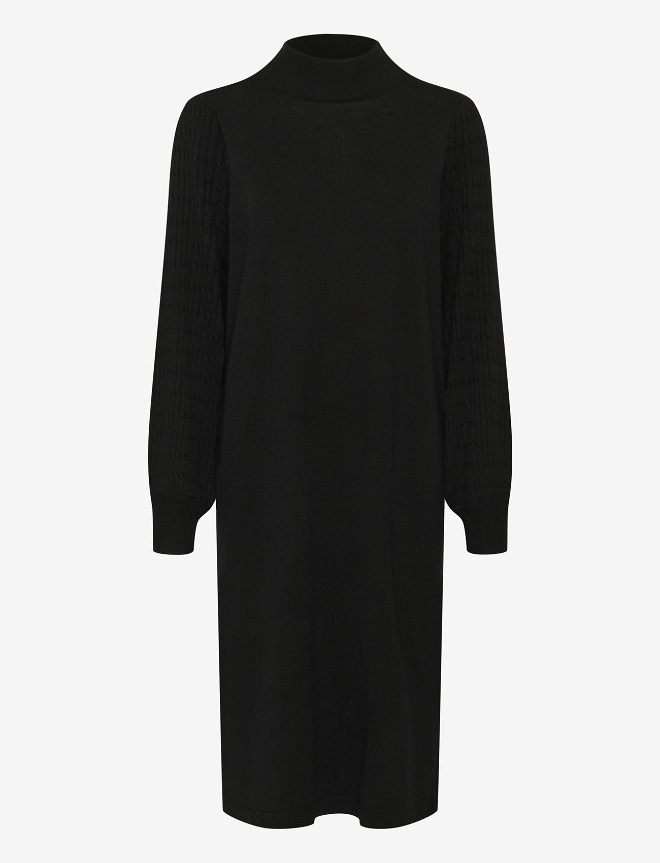 Kaffe - KAnanna Knit Dress - stickade klänningar - black deep - 1