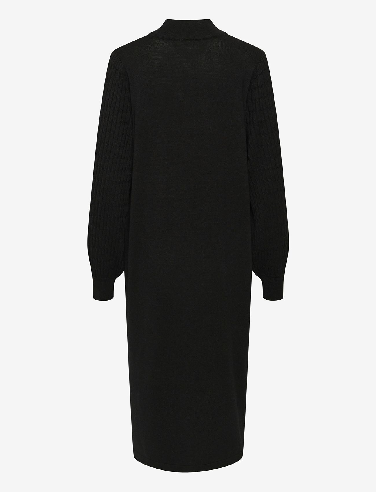 Kaffe - KAnanna Knit Dress - stickade klänningar - black deep - 2