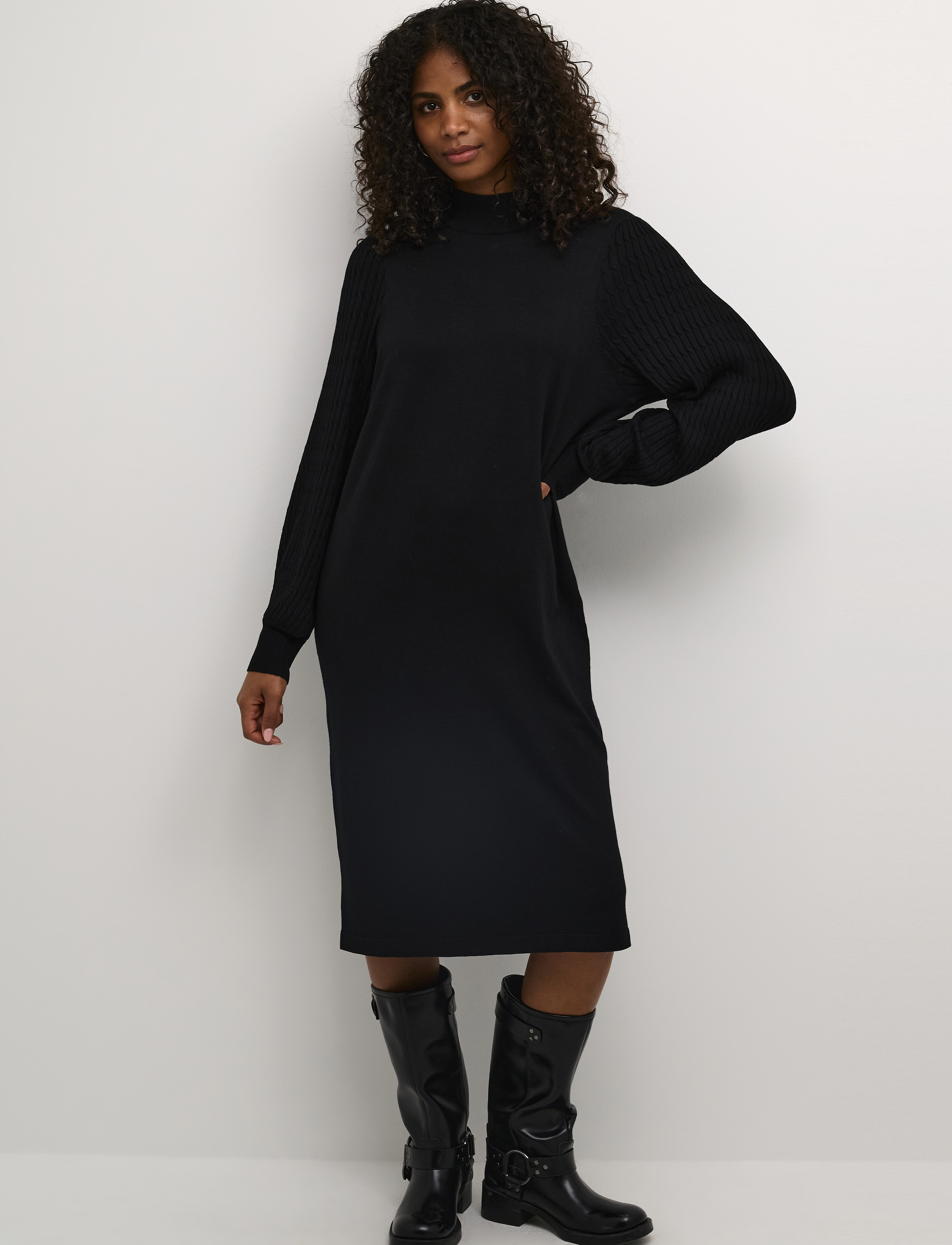 Kaffe - KAnanna Knit Dress - höstfynd - black deep - 3