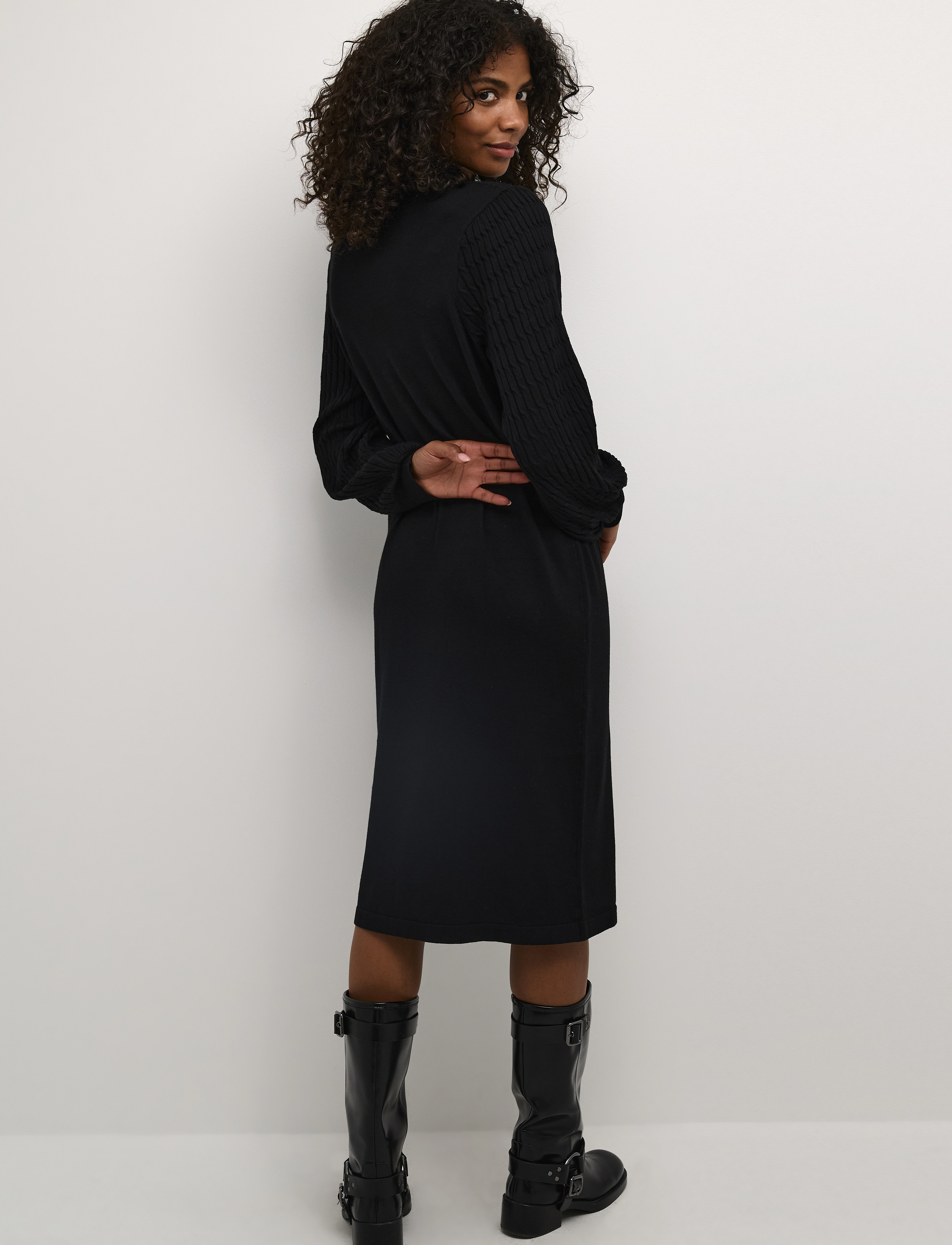 Kaffe - KAnanna Knit Dress - höstfynd - black deep - 4