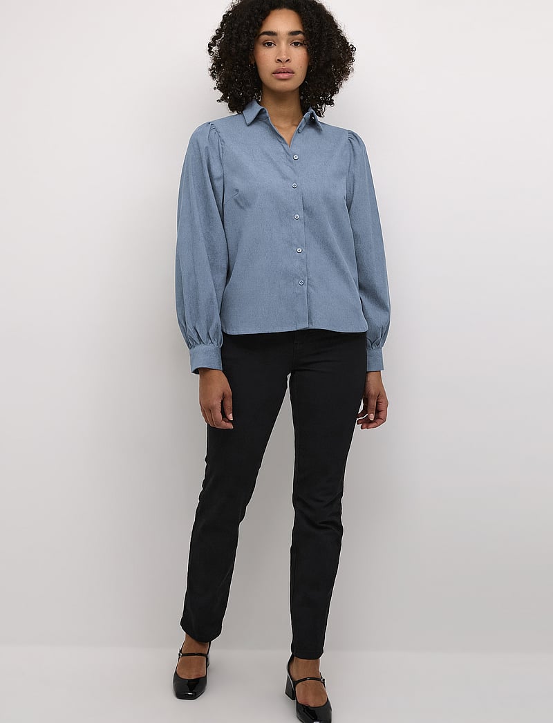 Kaffe - KAhermine Shirt - langærmede skjorter - celestrial blue c. - 3