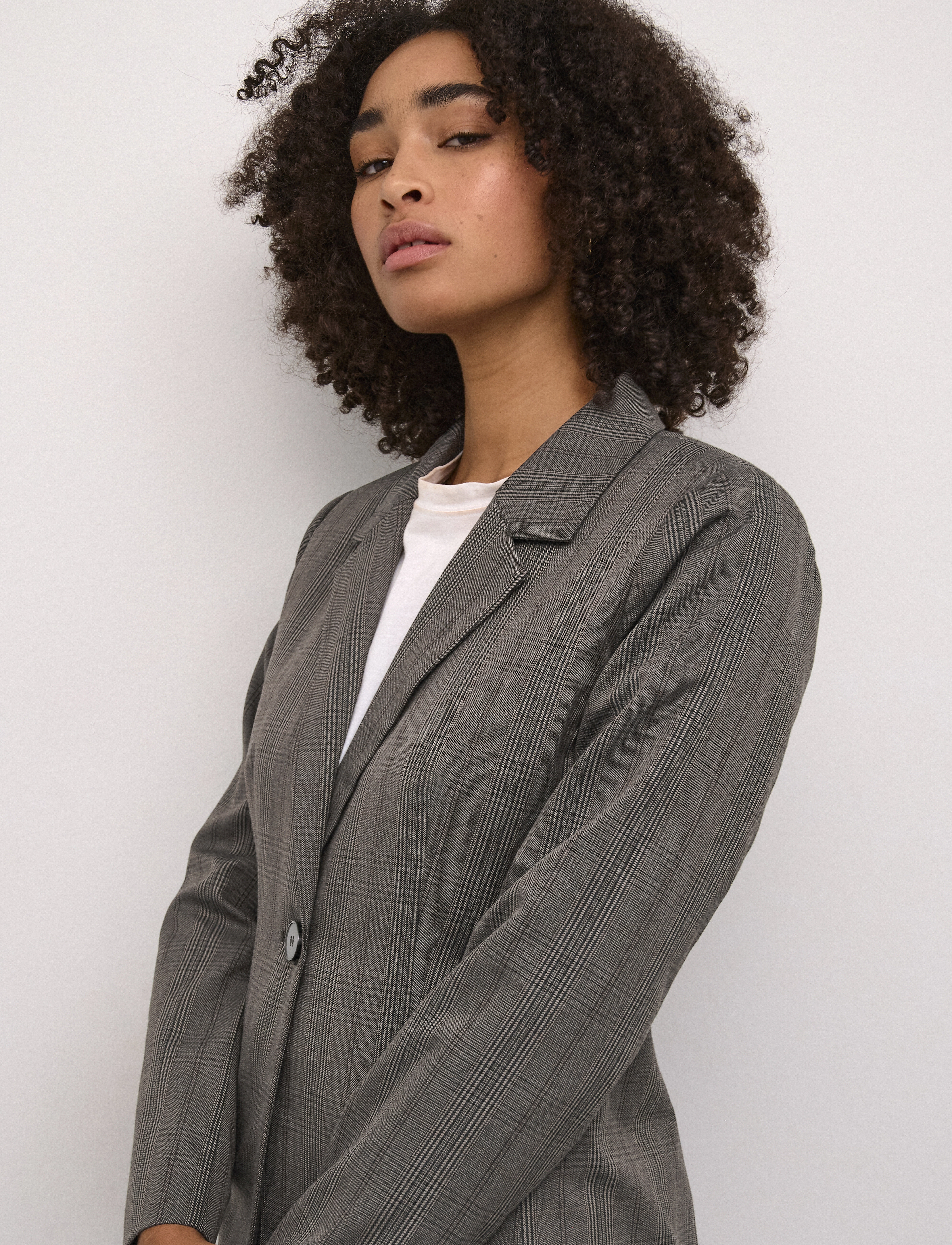 Kaffe - KAdori Blazer - grey/black check - 5