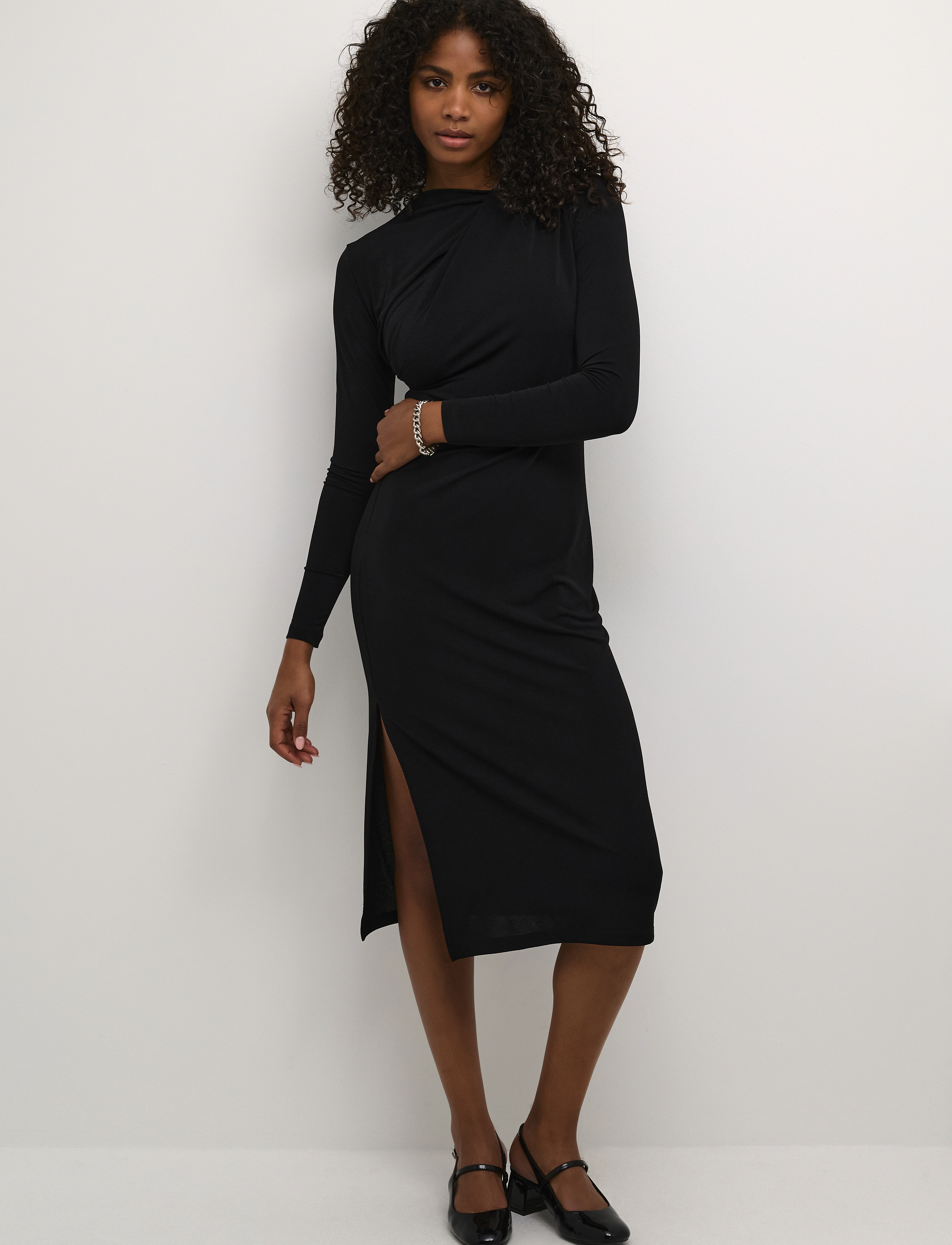 Kaffe - KAaida Jersey Dress - sukienki dopasowane - black deep - 3