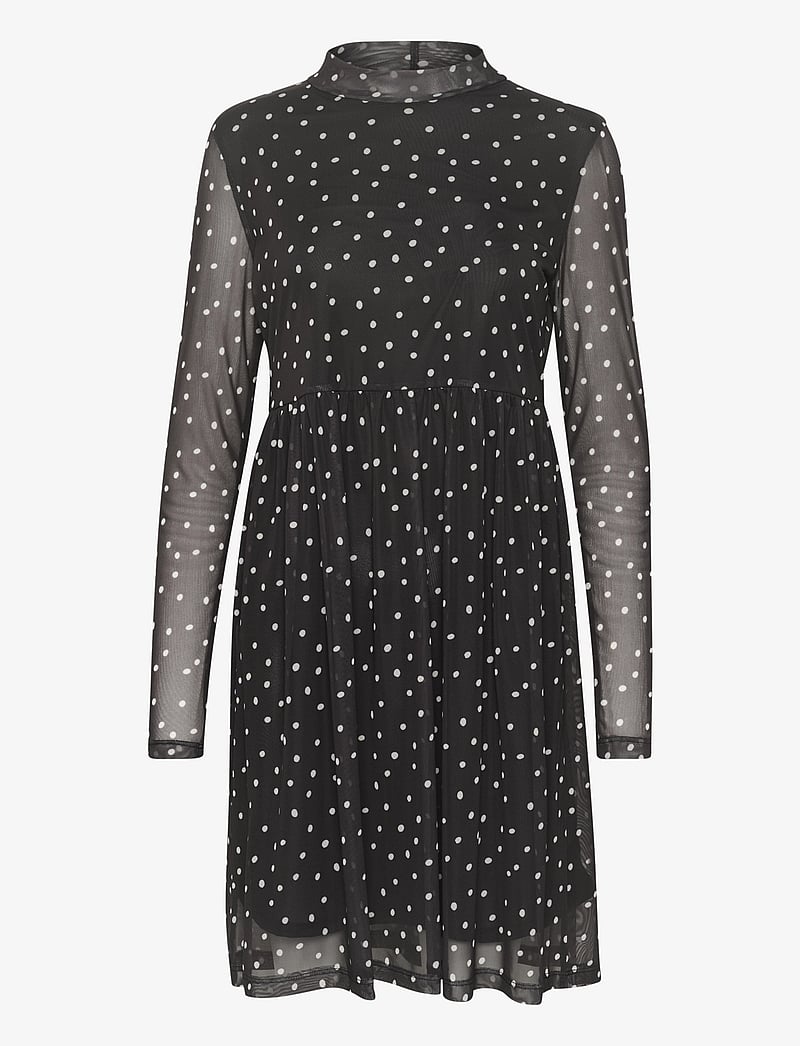 Kaffe - KAjohanne Dress - korta klänningar - black/white dot - 1