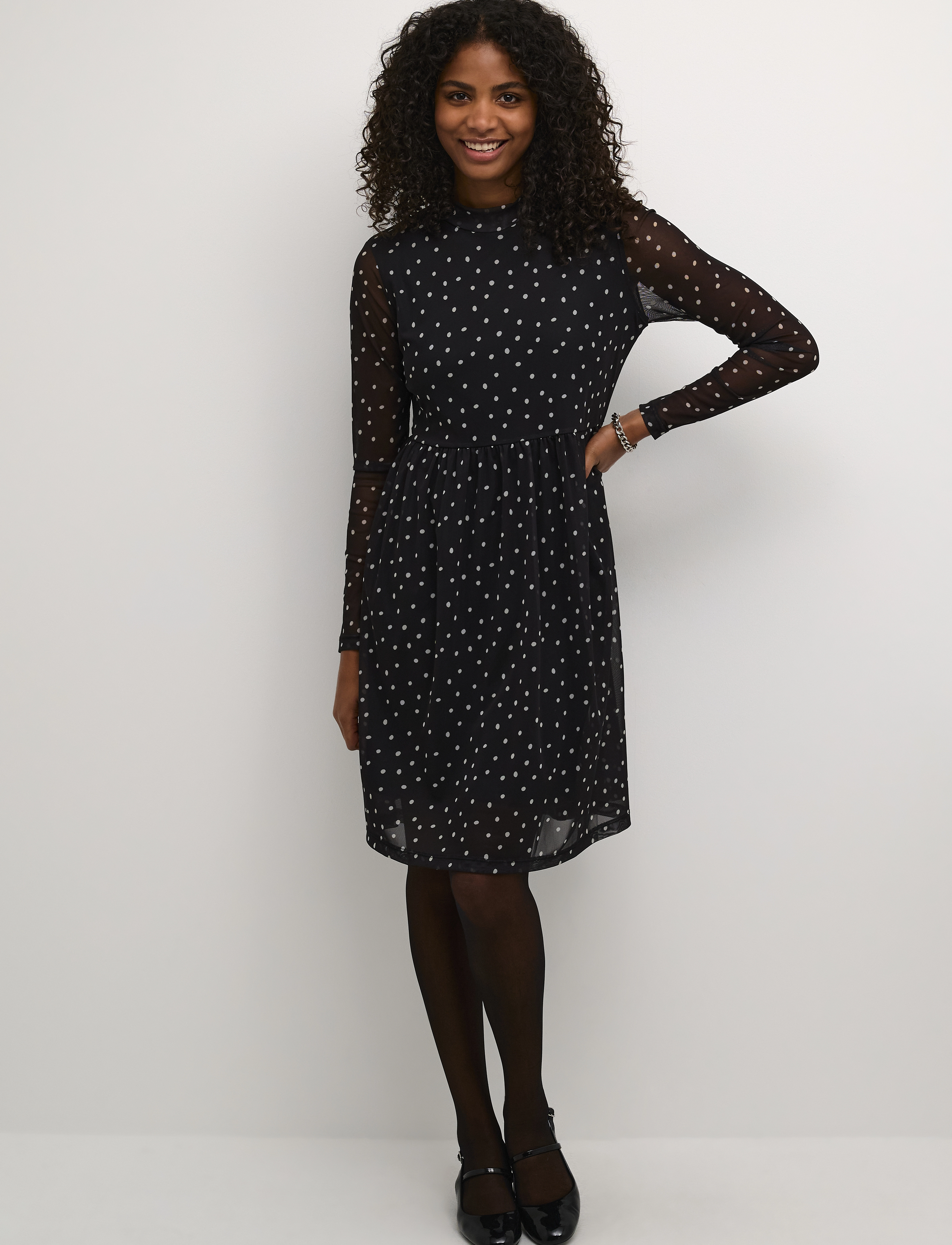 Kaffe - KAjohanne Dress - korte kjoler - black/white dot - 3