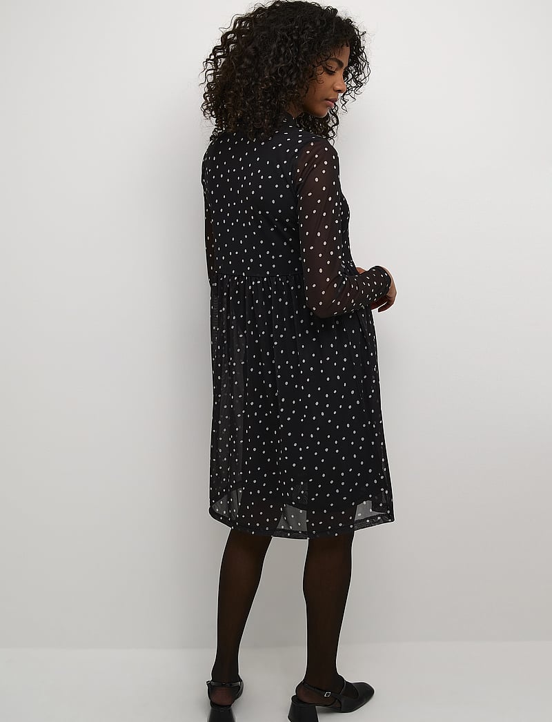 Kaffe - KAjohanne Dress - korta klänningar - black/white dot - 4