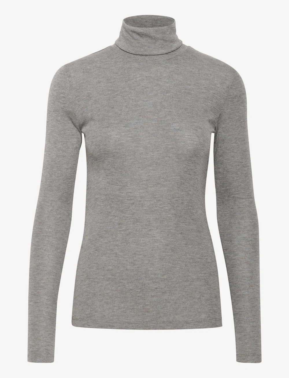 Kaffe - KAronia Rollneck T-Shirt - rullekraver - grey melange - 1