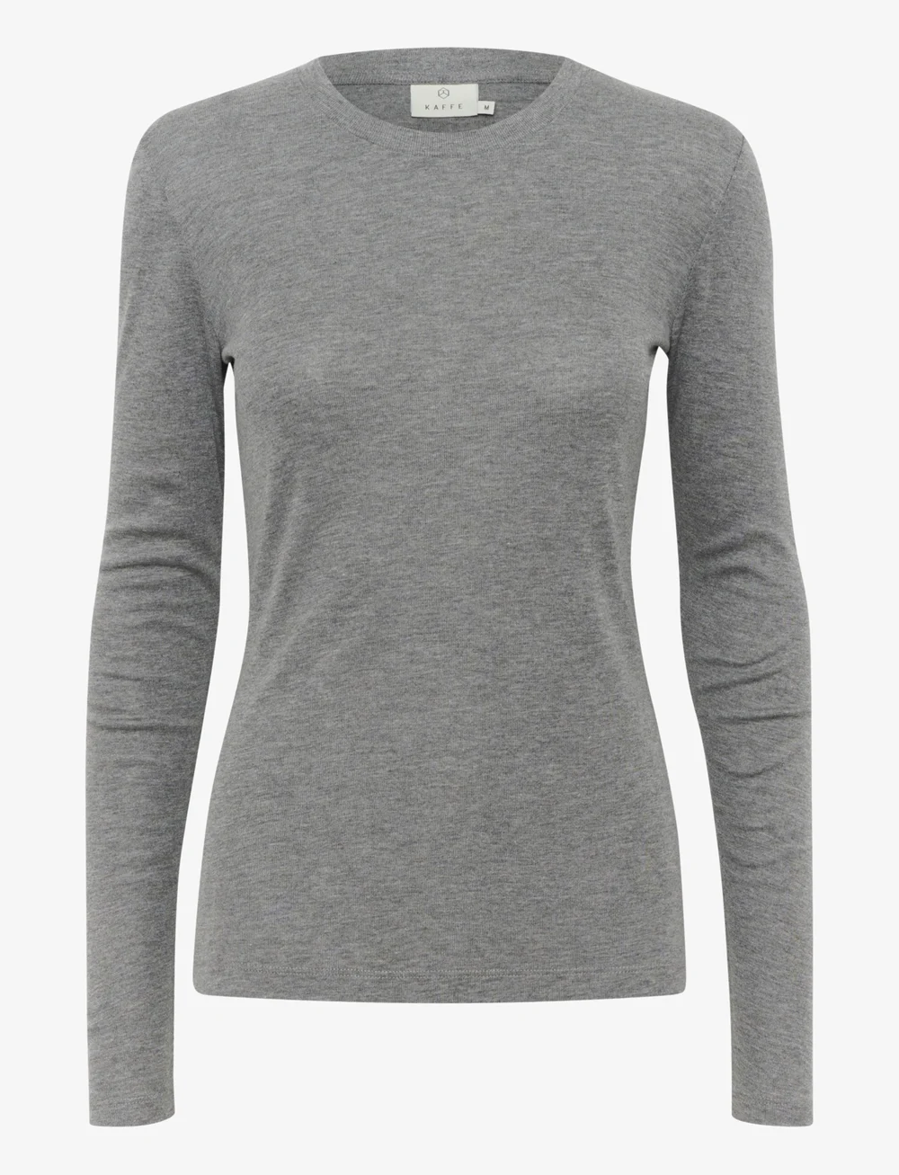 Kaffe - KAronia LS T-Shirt - pikkade varrukatega alussärgid - grey melange - 1