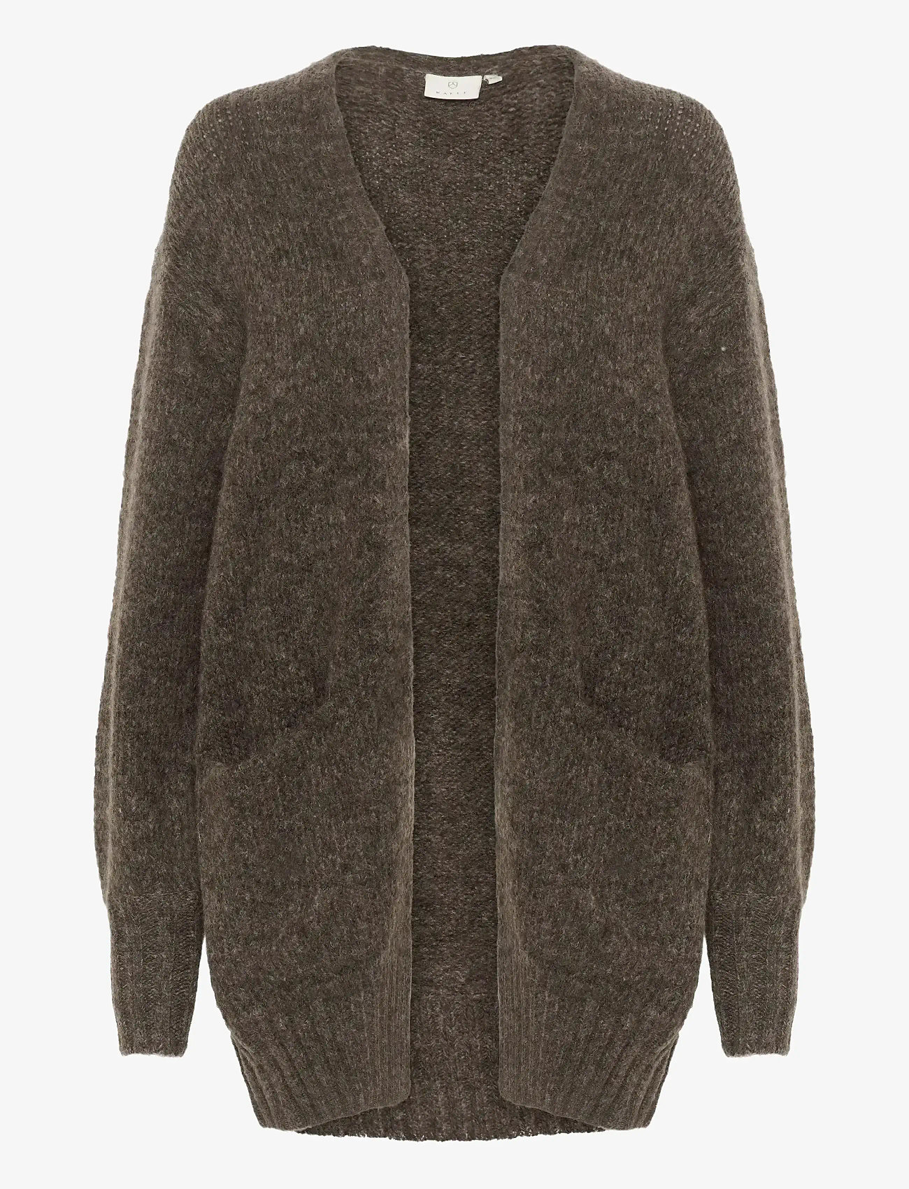 Kaffe - KAtrina Knit Cardigan - cardigans - major brown melange - 1