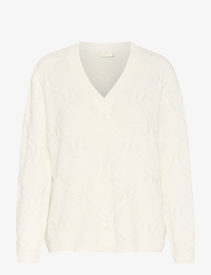 Kaffe - KAcharlie Knit Pullover - sviitrid - chalk - 1