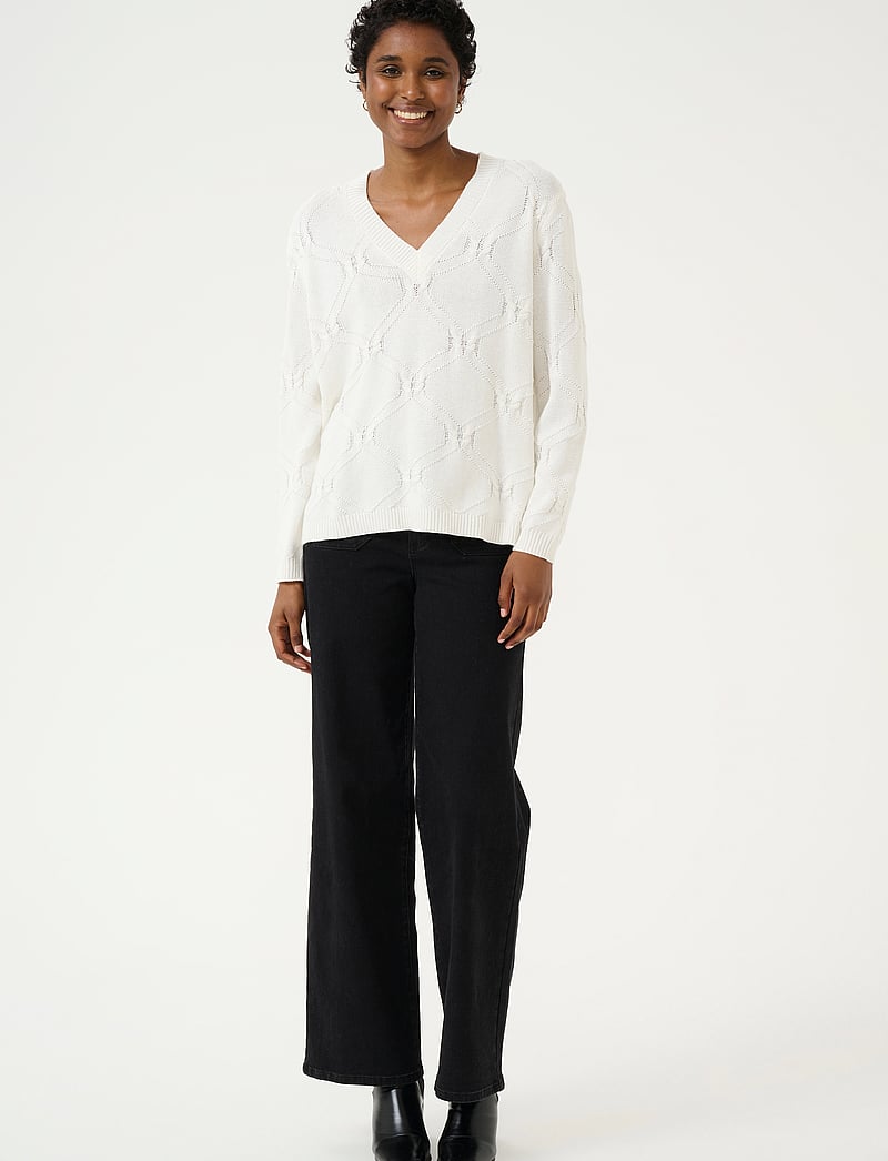 Kaffe - KAcharlie Knit Pullover - sviitrid - chalk - 3