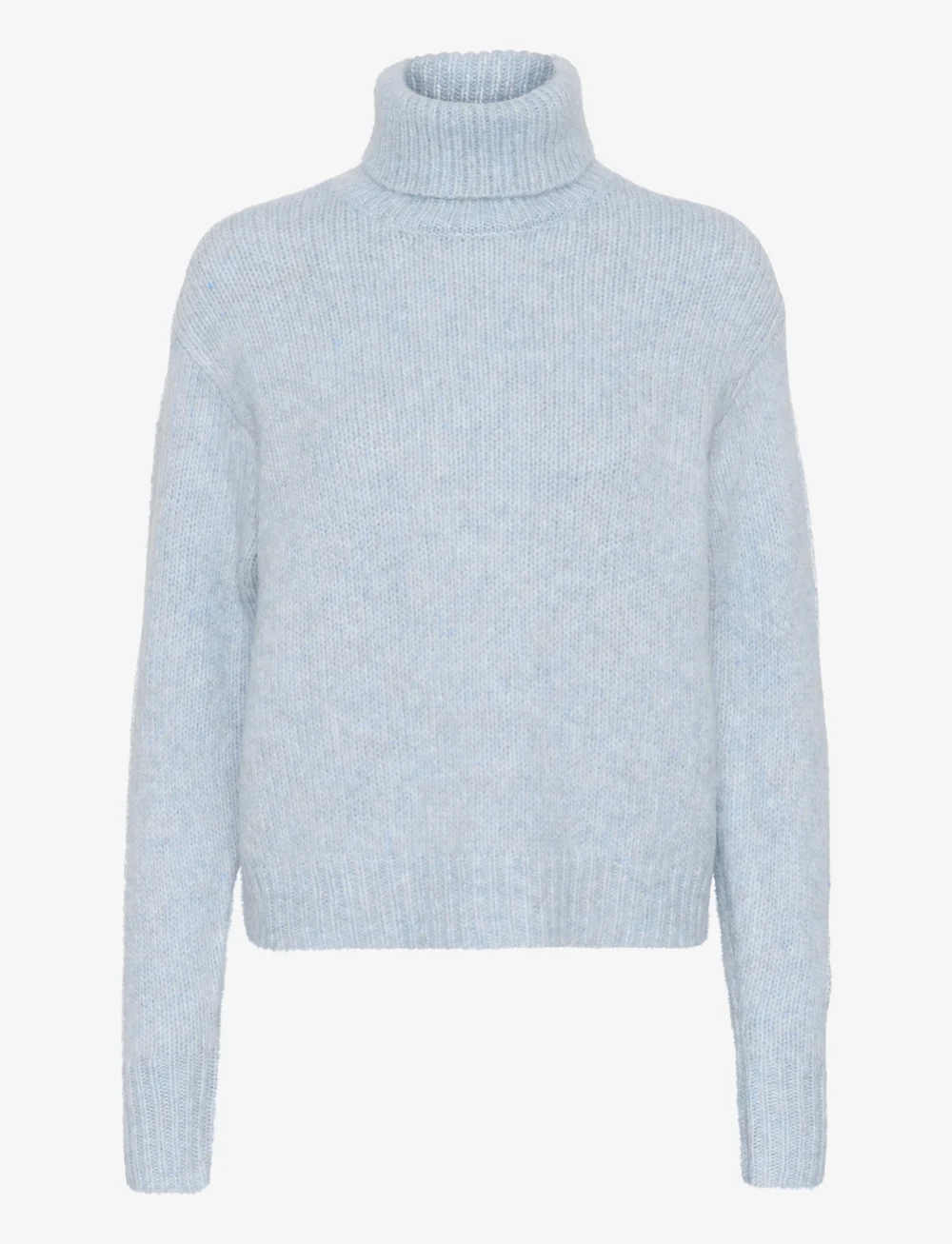 Kaffe - KAtrina LS Pullover - rullekraver - celestial blue melange - 1