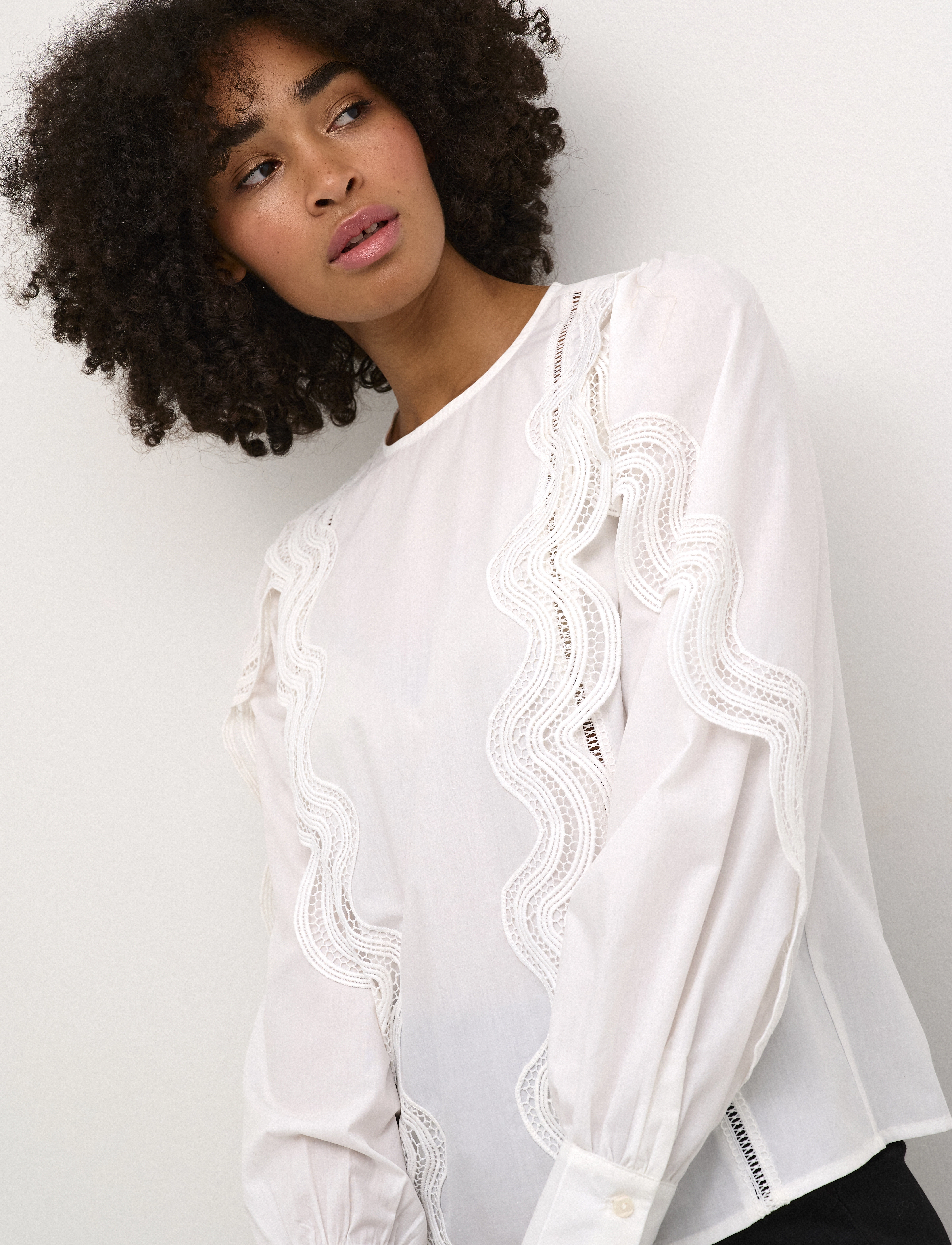 Kaffe - KAchristine Blouse - langärmlige blusen - optical white - 4