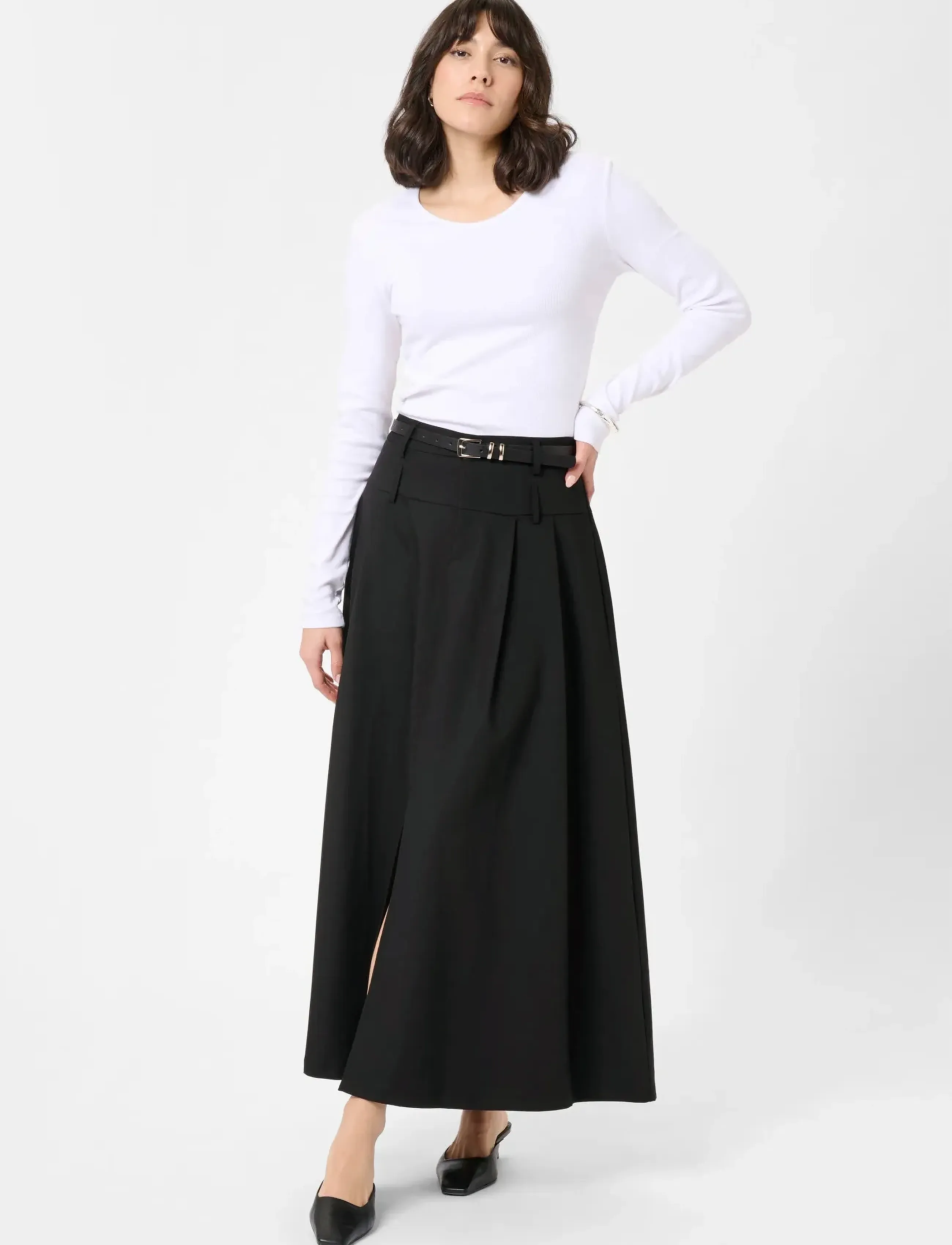 Kaffe - KAlissi Skirt - plisserade kjolar - black deep - 3