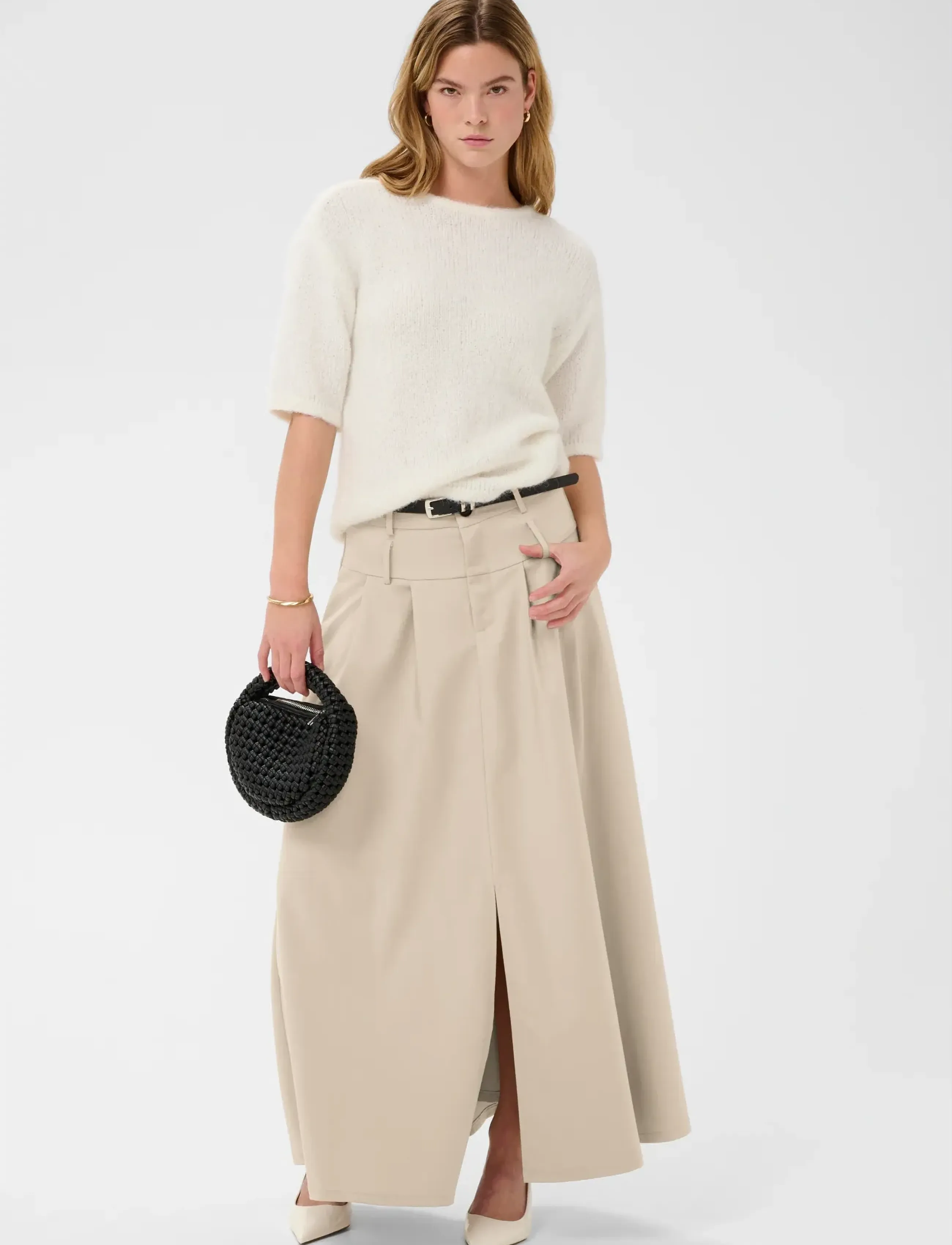 Kaffe - KAlissi Skirt - maxi röcke - feather gray - 3