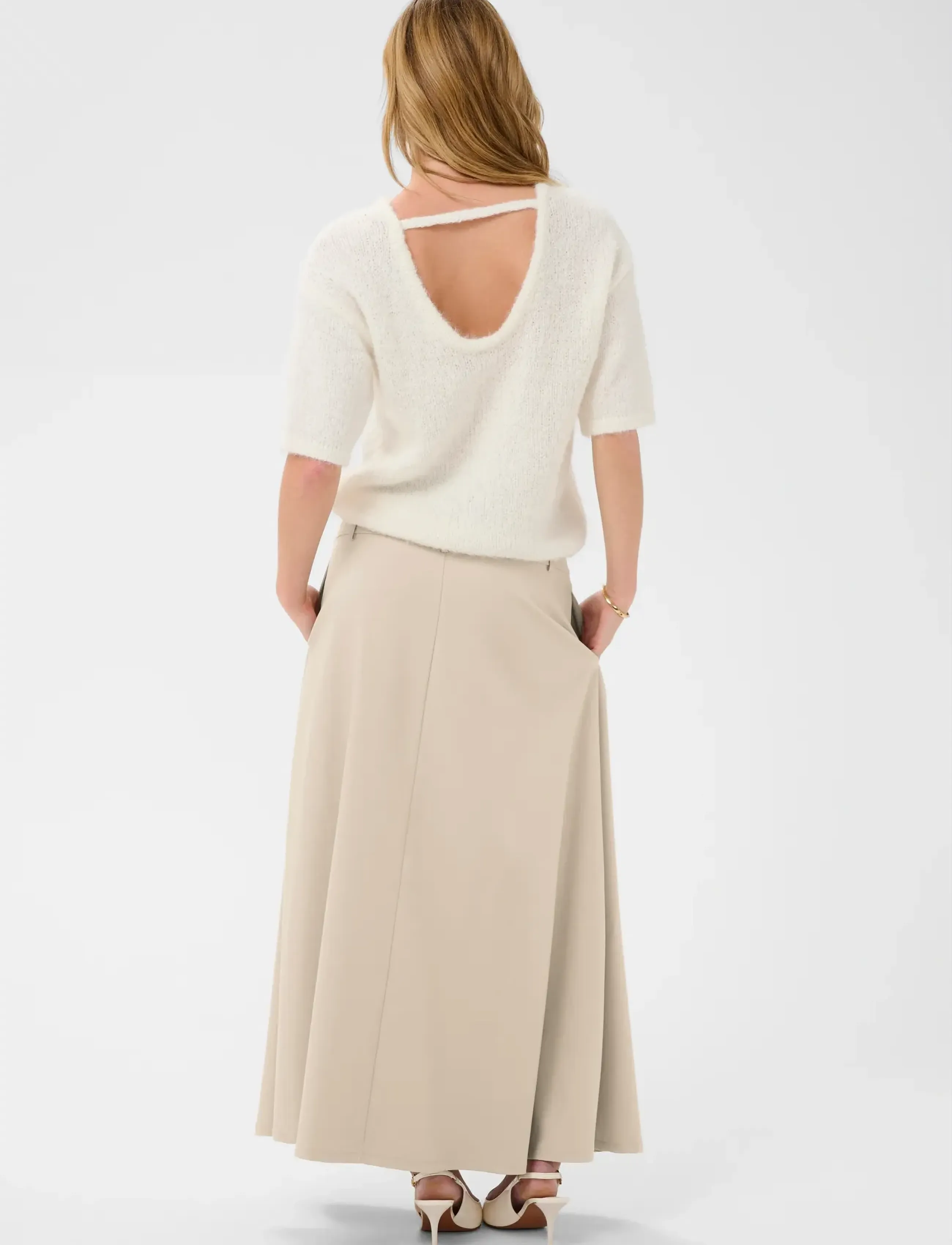 Kaffe - KAlissi Skirt - maxi röcke - feather gray - 4