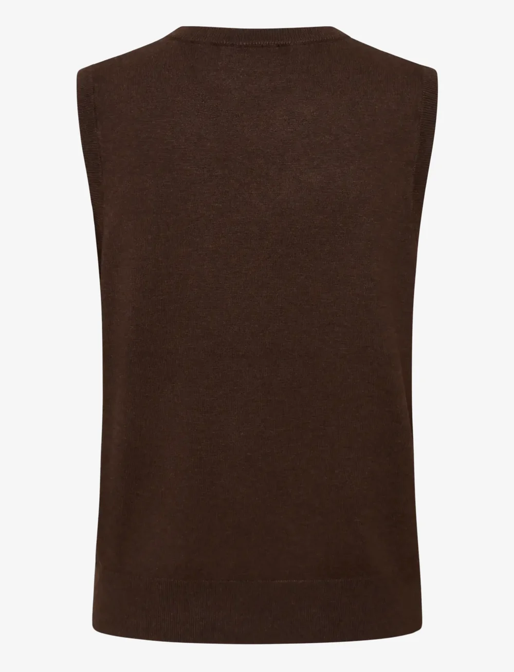 Kaffe - KAlizza Knit Slipover - kootud vestid - chocolate brown melange - 1