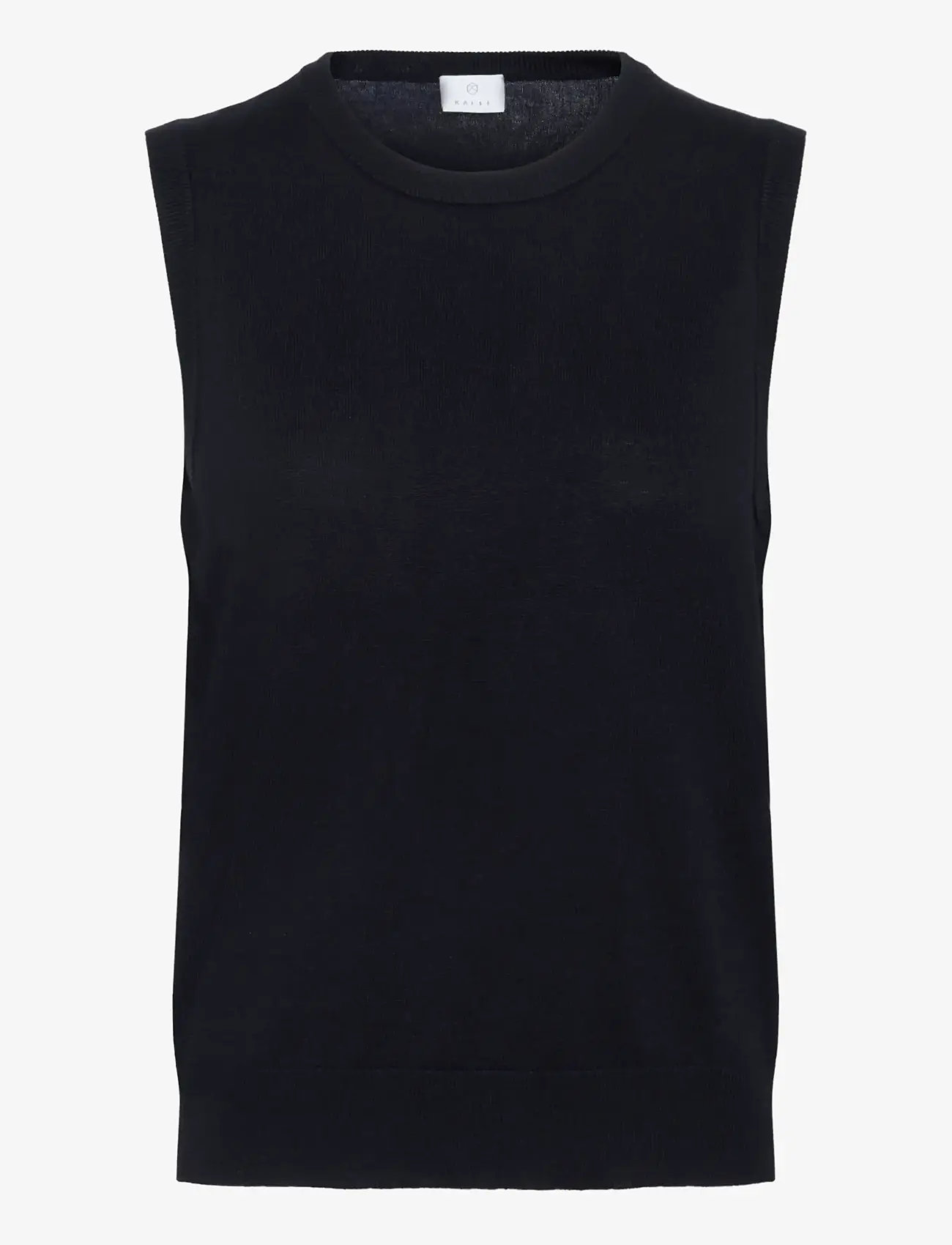 Kaffe - KAlizza Knit Slipover - höstkläder - black deep - 0