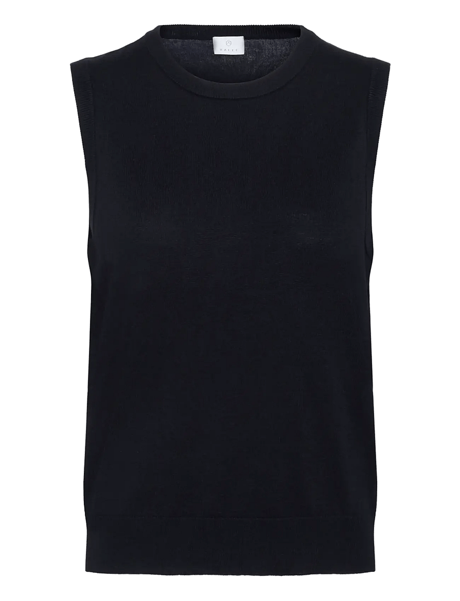 Kaffe - KAlizza Knit Slipover - kootud vestid - black deep - 1