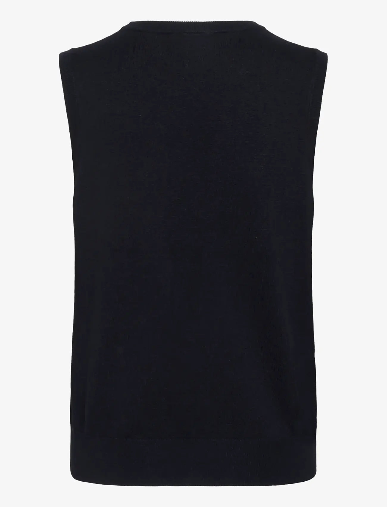 Kaffe - KAlizza Knit Slipover - höstkläder - black deep - 1