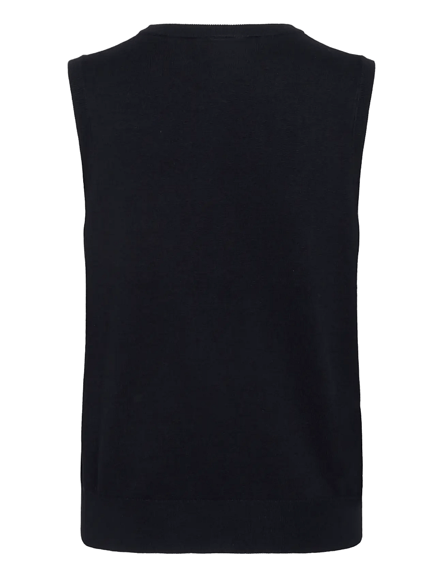 Kaffe - KAlizza Knit Slipover - kootud vestid - black deep - 2
