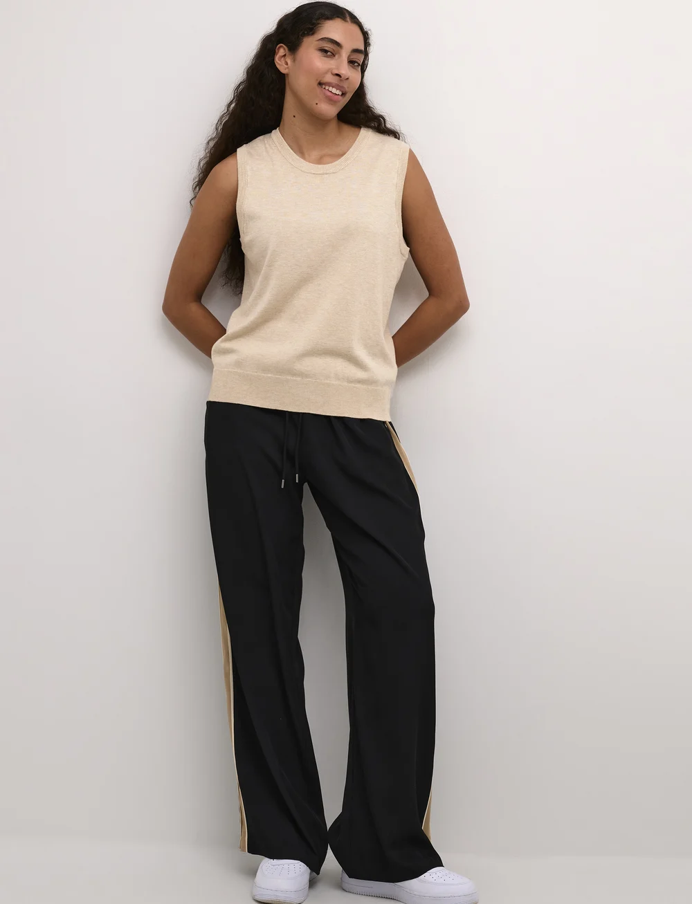 Kaffe - KAlizza Knit Slipover - kootud vestid - feather gray melange - 3