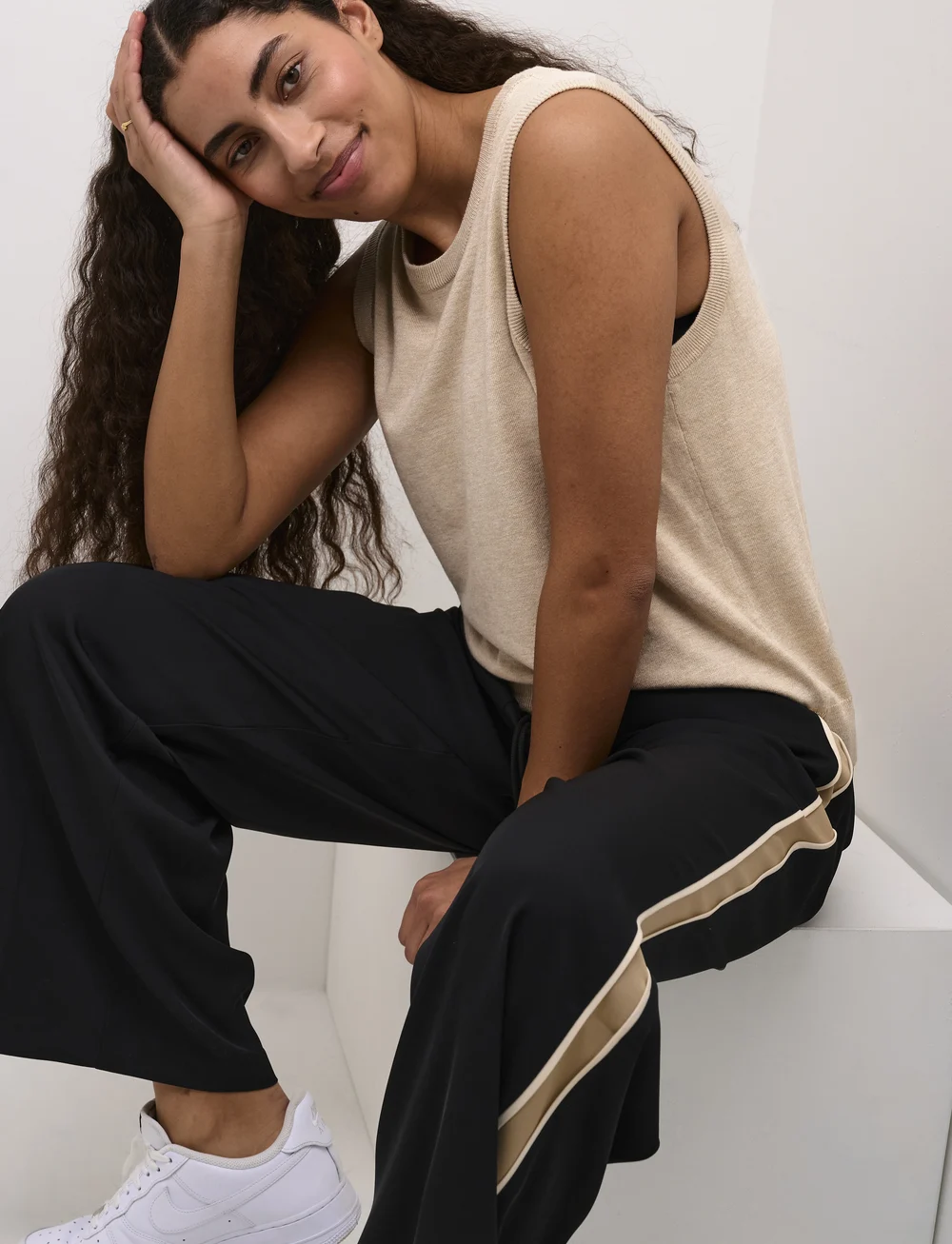 Kaffe - KAlizza Knit Slipover - kootud vestid - feather gray melange - 5