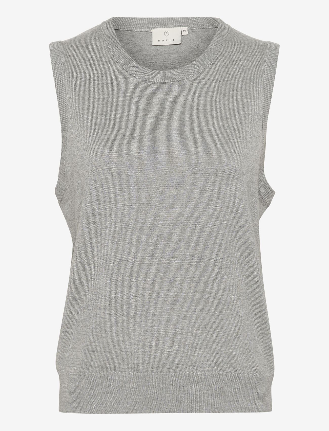 Kaffe - KAlizza Knit Slipover - gestrickte westen - grey melange - 1